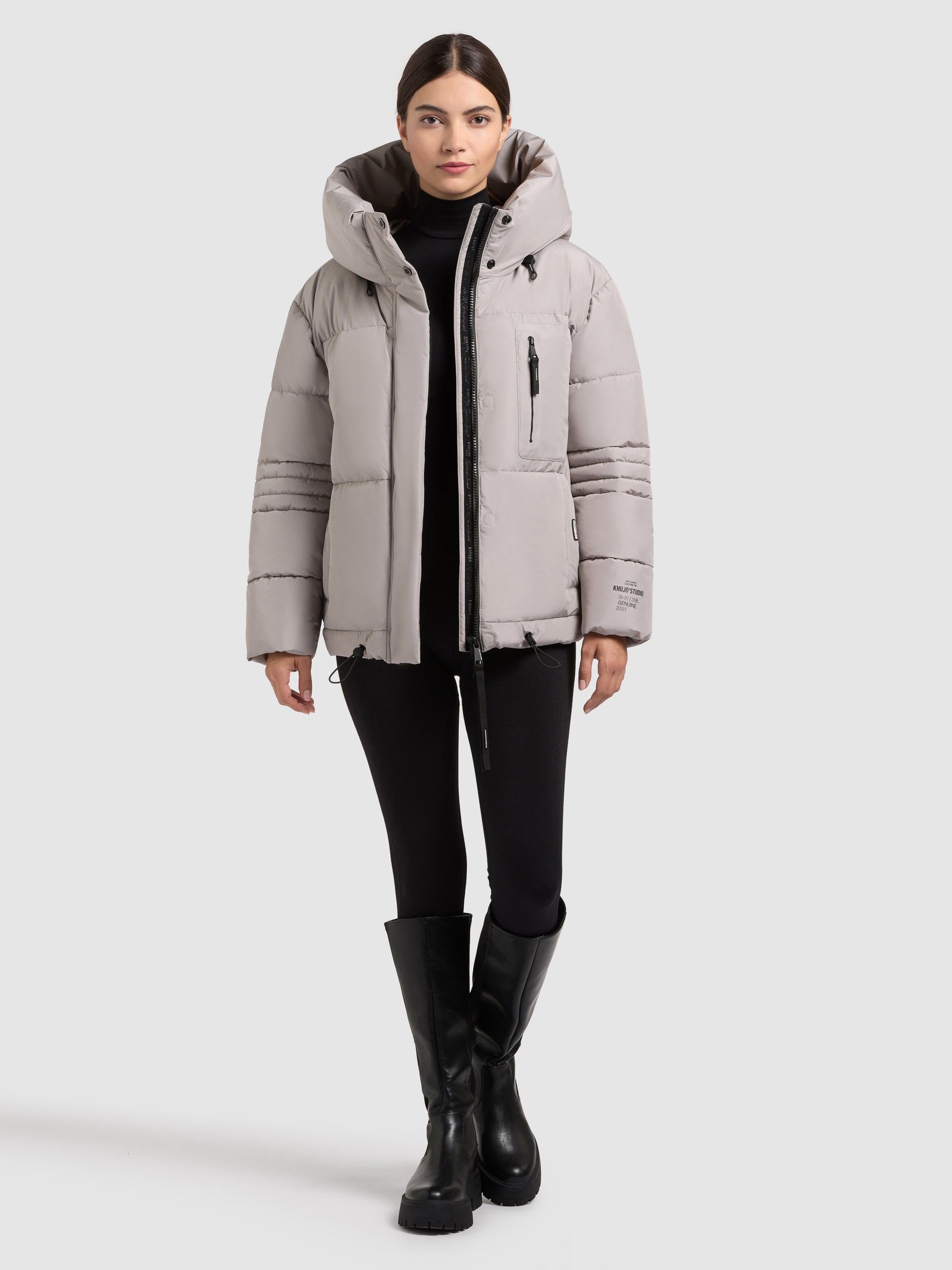 khujo-peeke2-steppjacke-mit-handschuhen-f-r-damen-blizzard-gray image 1