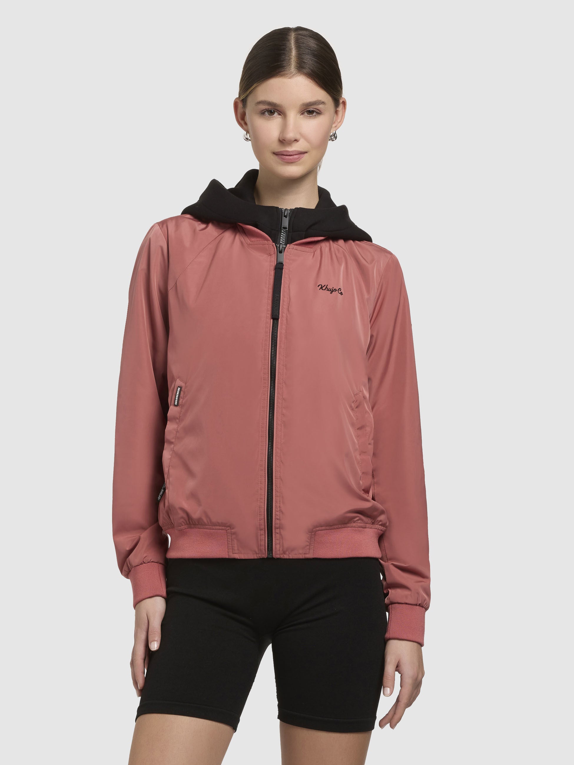 khujo-jacke-seeam-damen-bomberjacke-rostrot image 4
