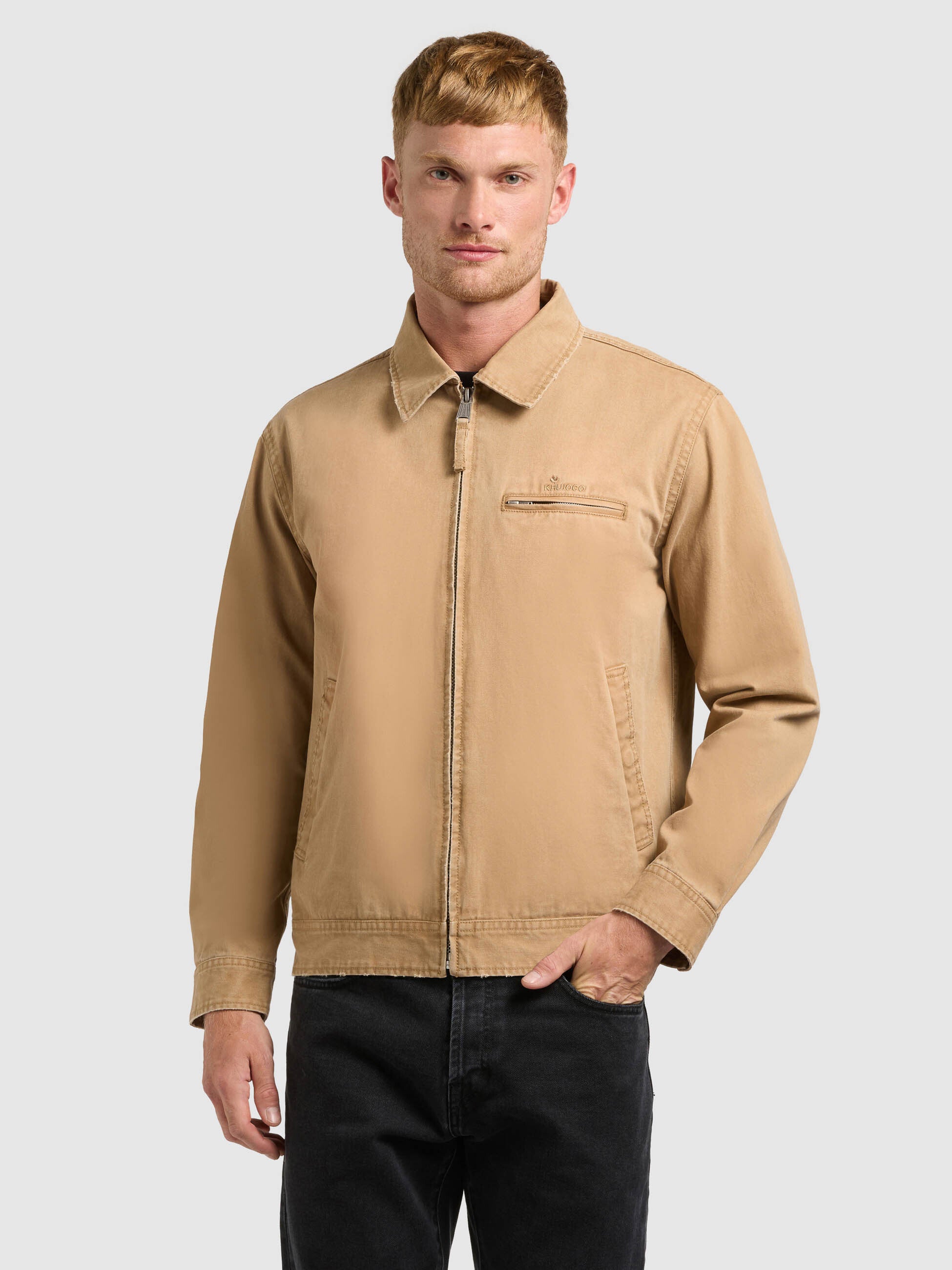khujo-jacke-janno-blouson-im-used-look-in-camel image 4