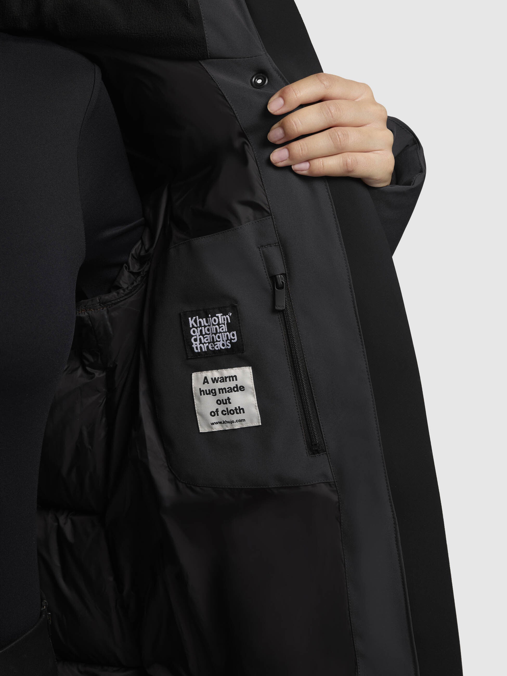 khujo-mantel-lola-dunkelgrau-wattierter-stepp-kurzmantel-damen-regular-fit image 8