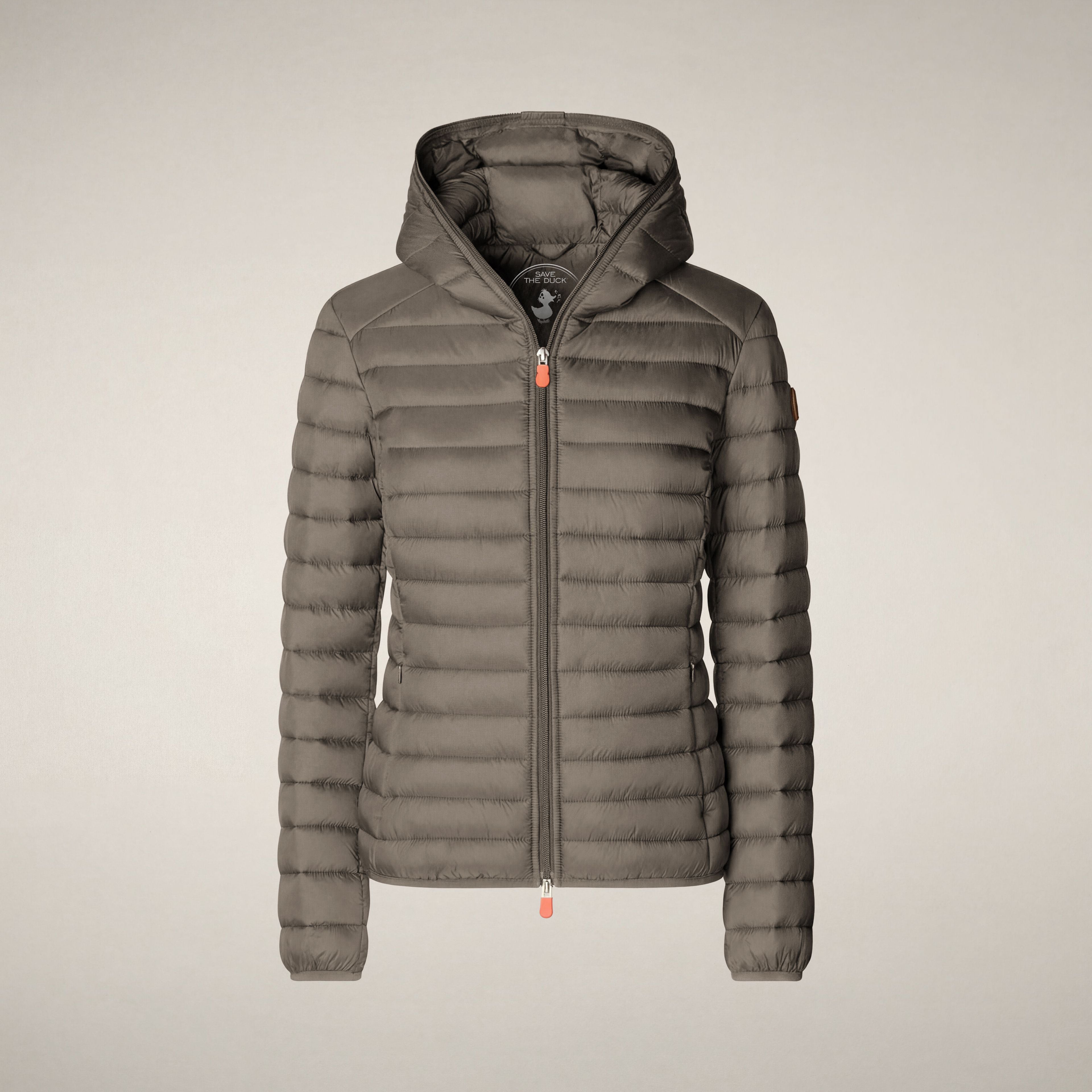 save-the-duck-daisy-damen-pufferjacke-mit-kapuze-elefantengrau image 3
