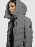 khujo-coat-stoane-gray-wadenlanger-damen-steppmantel-grau-figurbetont image 7