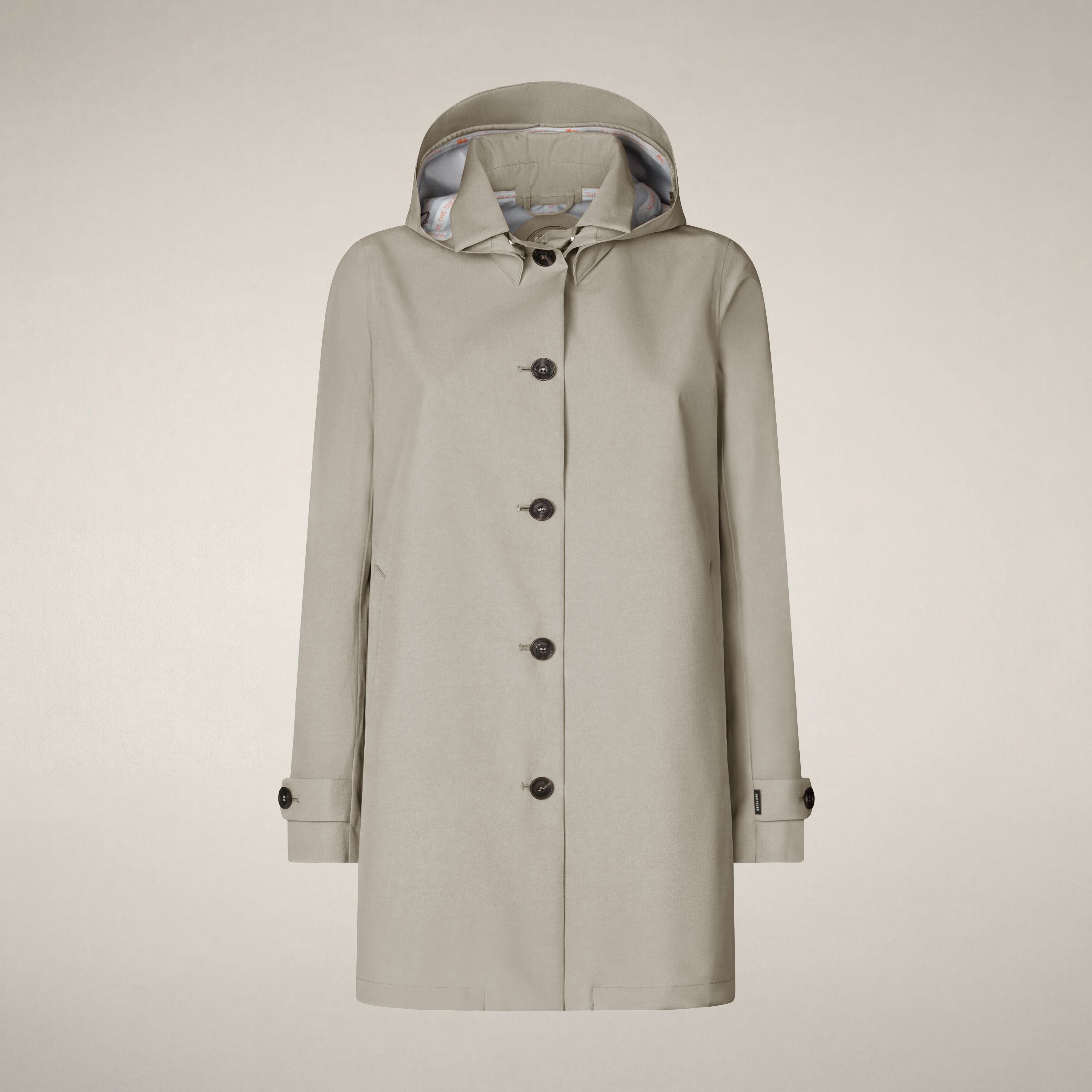 save-the-duck-april-damen-regenmantel-hellbeige-trench image 3