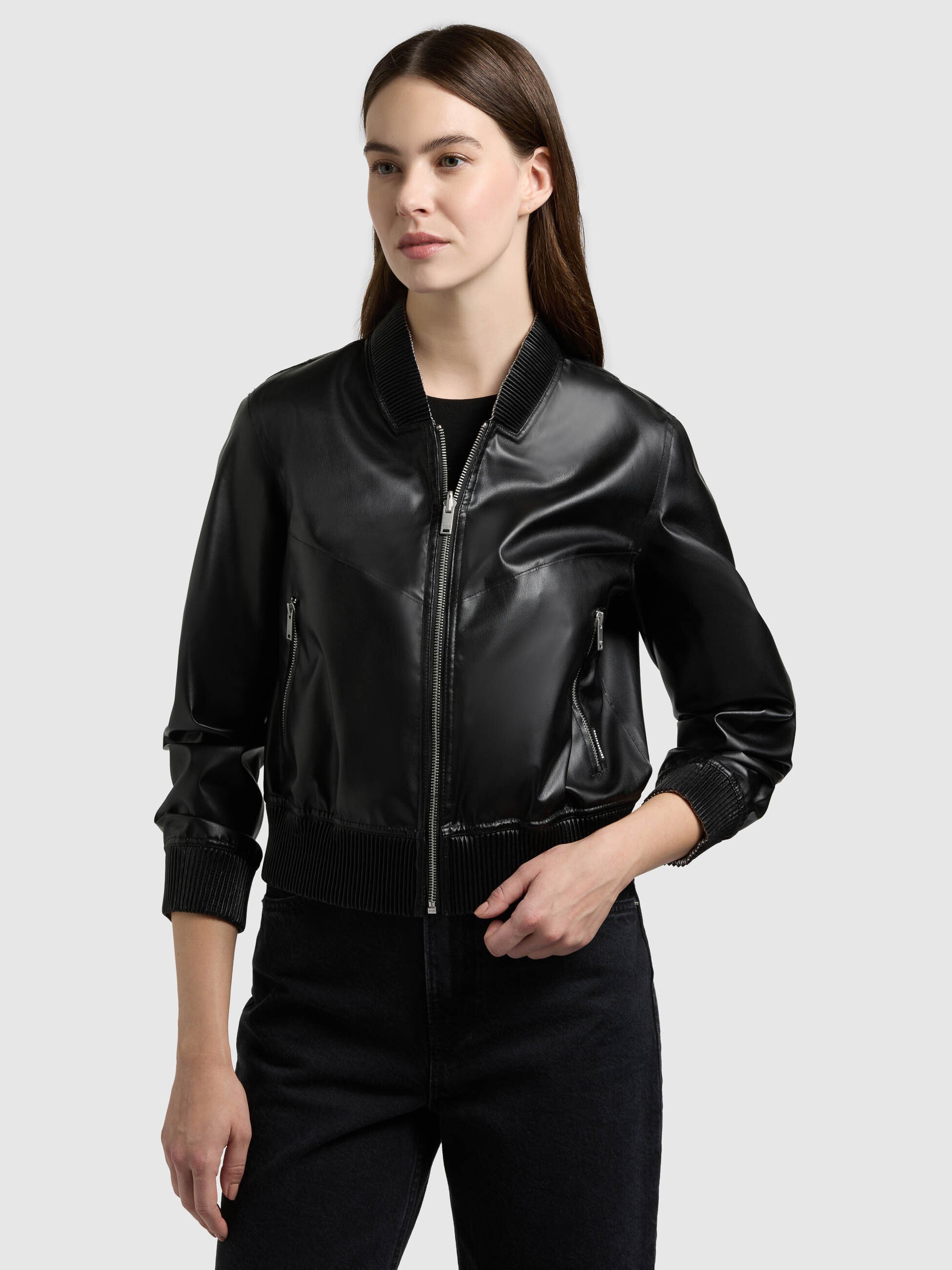 khujo-wendejacke-falena-black-blouson-aus-kunstleder-beidseitig-tragbar image 8