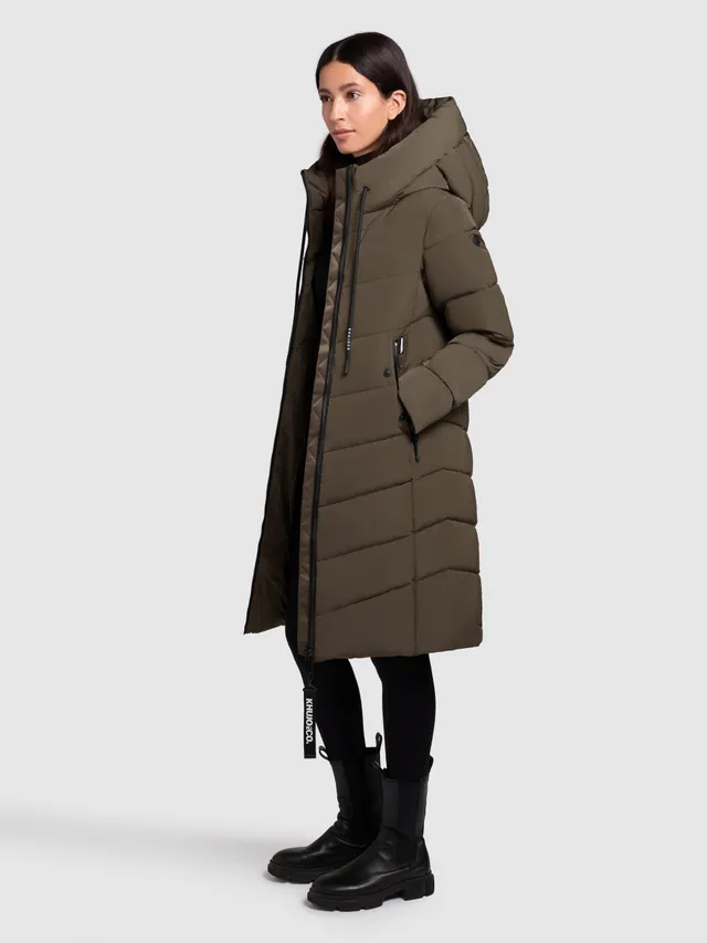 khujo-mantel-mikia2-dark-green-damen-steppmantel-knielang-regular-fit image 1