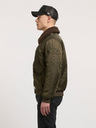 khujo-jacke-ground-forest-green-bomberjacke-mit-kunstfell image 5