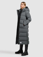 khujo-mantel-mayla3-foam-green-damen-steppmantel-wadenlang-wasserabweisend image 2