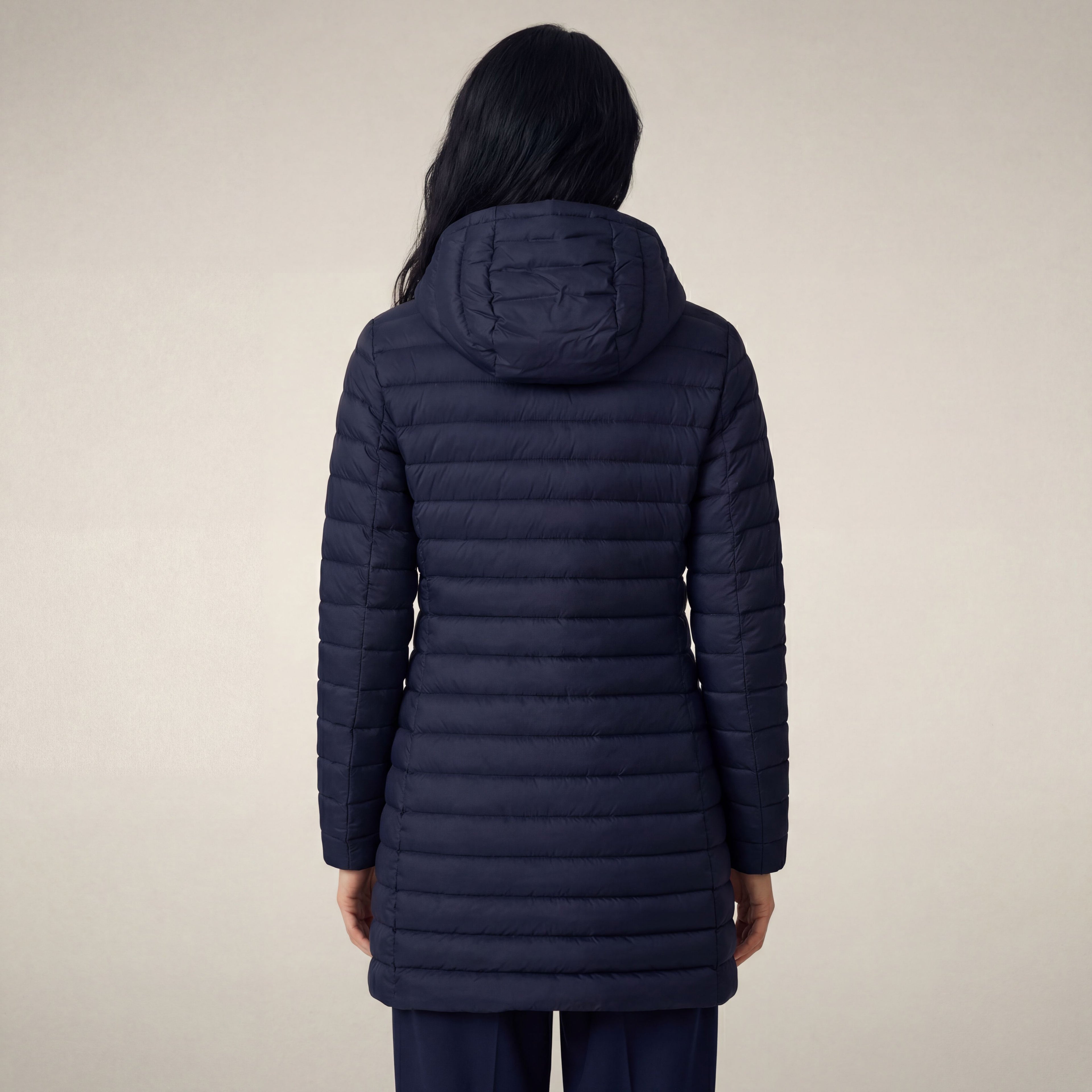 save-the-duck-bryanna-damen-daunenmantel-navy-slim-fit-wasserabweisend-mit-kapuz image 2