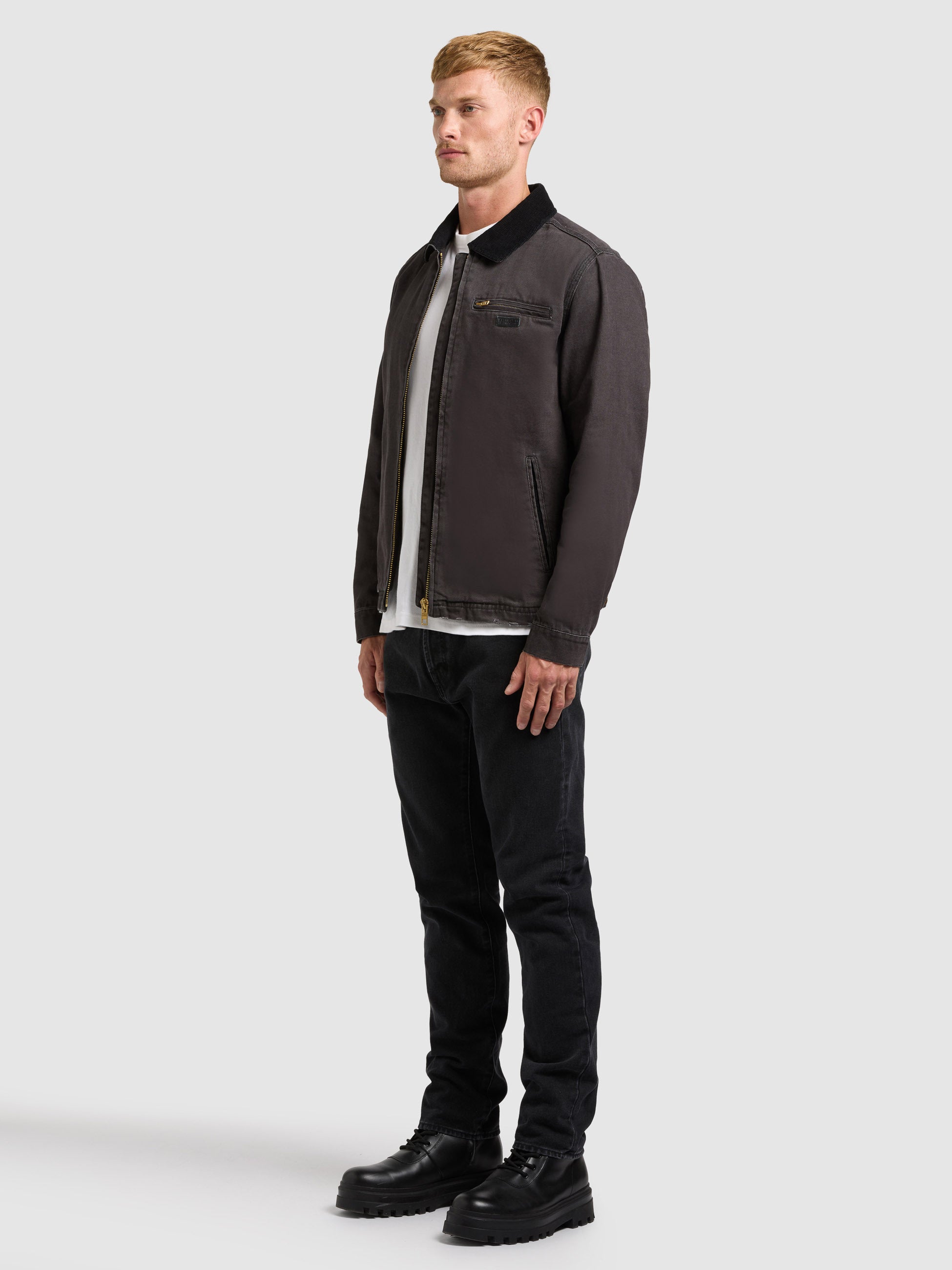 khujo-jacke-deddy-black-workwear-blouson-baumwoll-canvas-damen image 2
