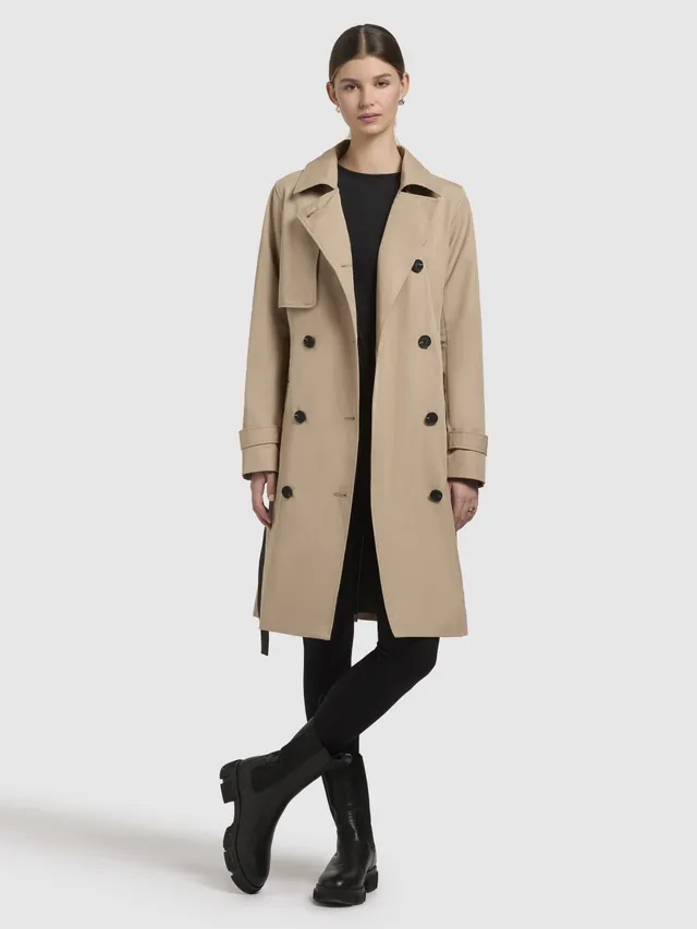 khujo-coat-erine-sand-kurzer-trenchcoat-mit-g-rtel-f-r-damen image 1