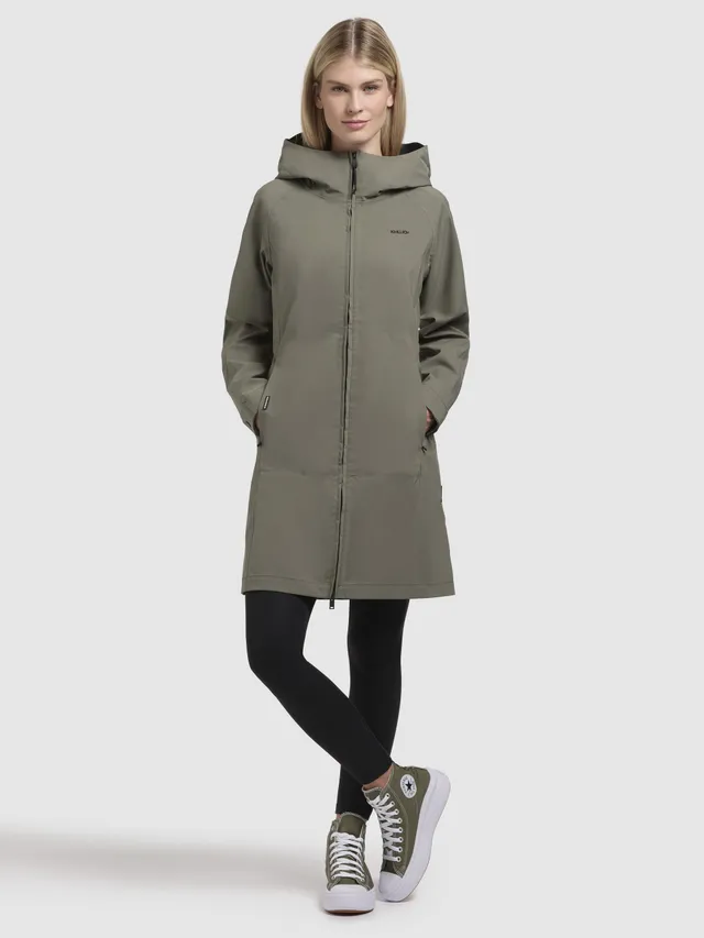 khujo-coat-sanni-grey-green-leichte-regenjacke-damen-slim-fit image 1