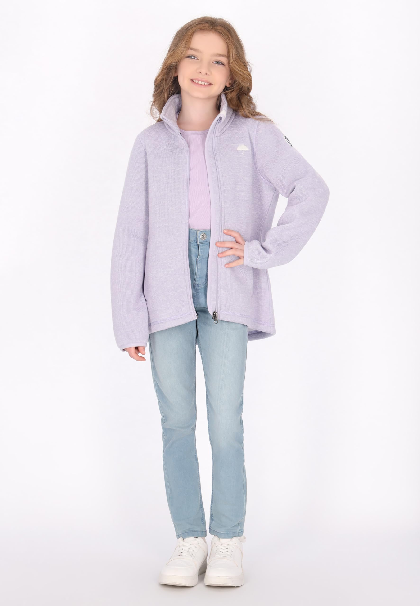 schmuddelwedda-m-dchen-strickfleecejacke-mit-stehkragen image 2