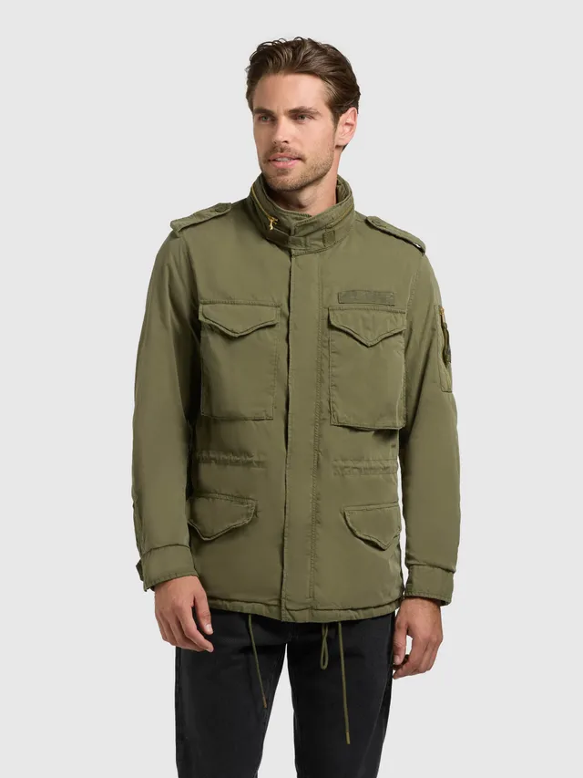 khujo-jacke-ovin-olive-fieldjacke-im-military-look-mit-verstaubarer-kapuze image 1