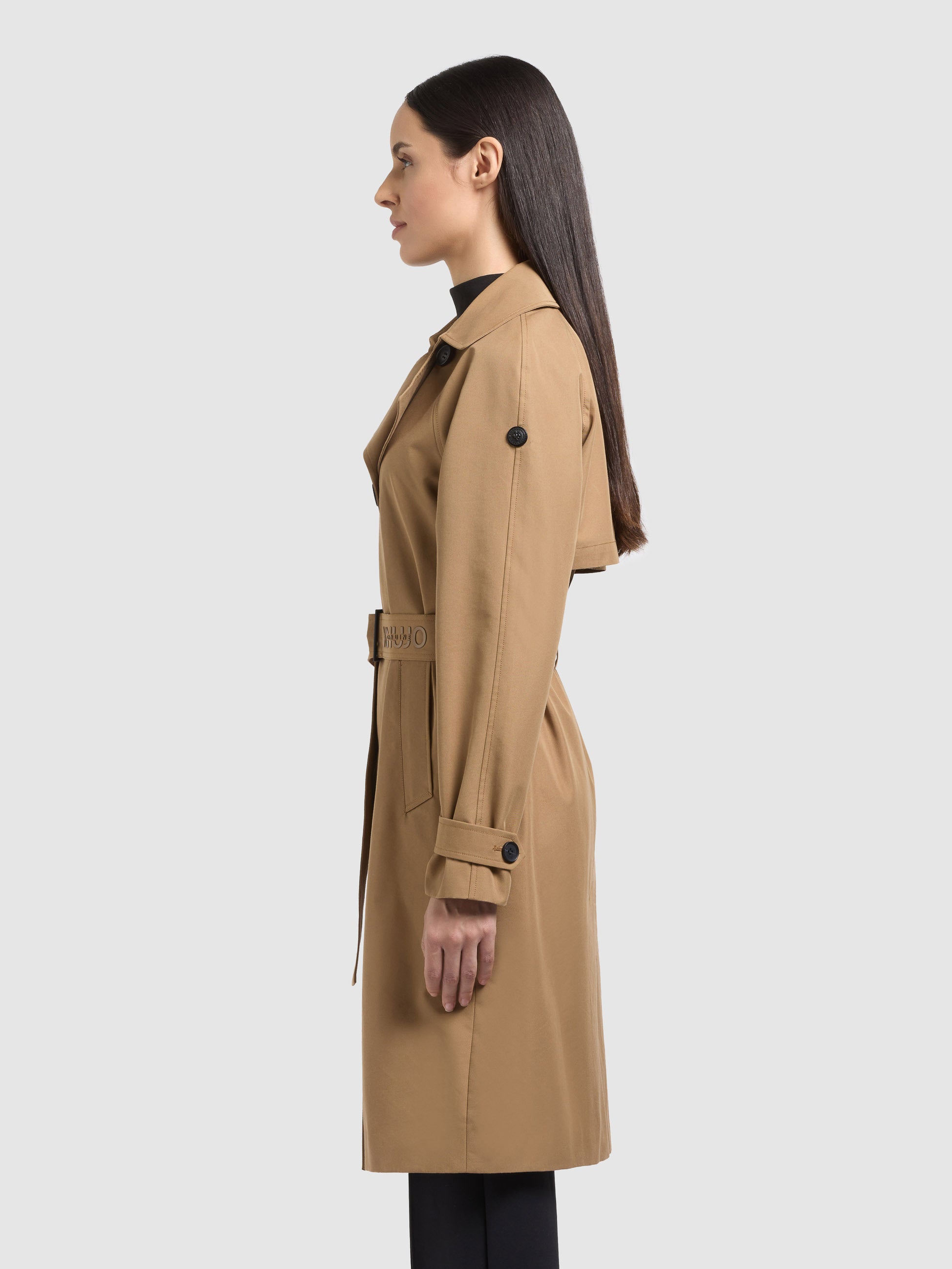 khujo-rula2-damen-mantel-mustard-trenchcoat-kurzmantel-mit-g-rtel image 5