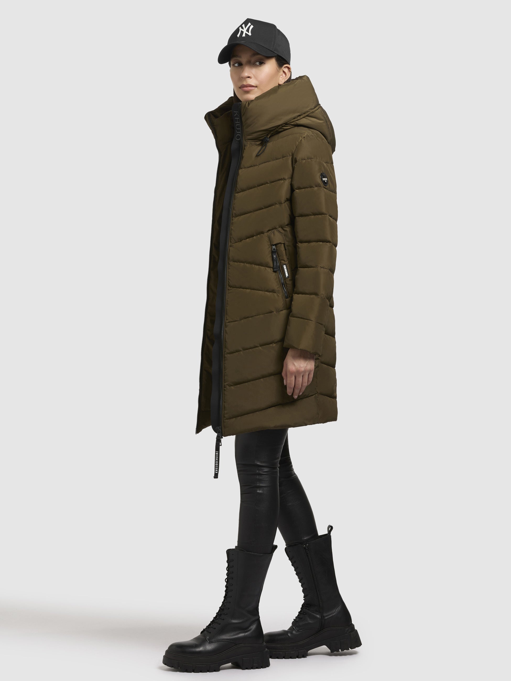 khujo-mantel-pluz-khaki-wattierter-wintermantel-f-r-damen image 2