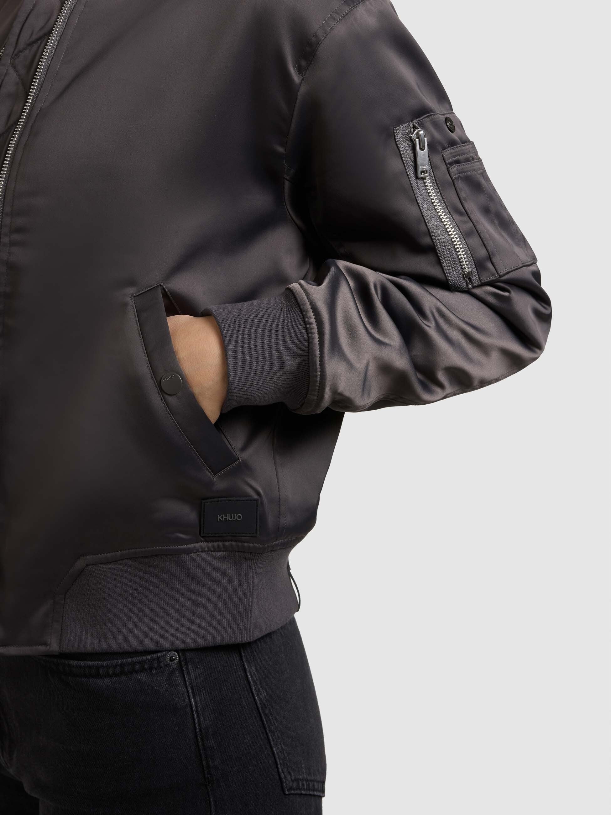 khujo-beth-damen-bomberjacke-slate-grey image 7