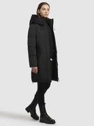 khujo-mantel-leane-schwarz-wattierter-winterparka-mit-kapuze image 6