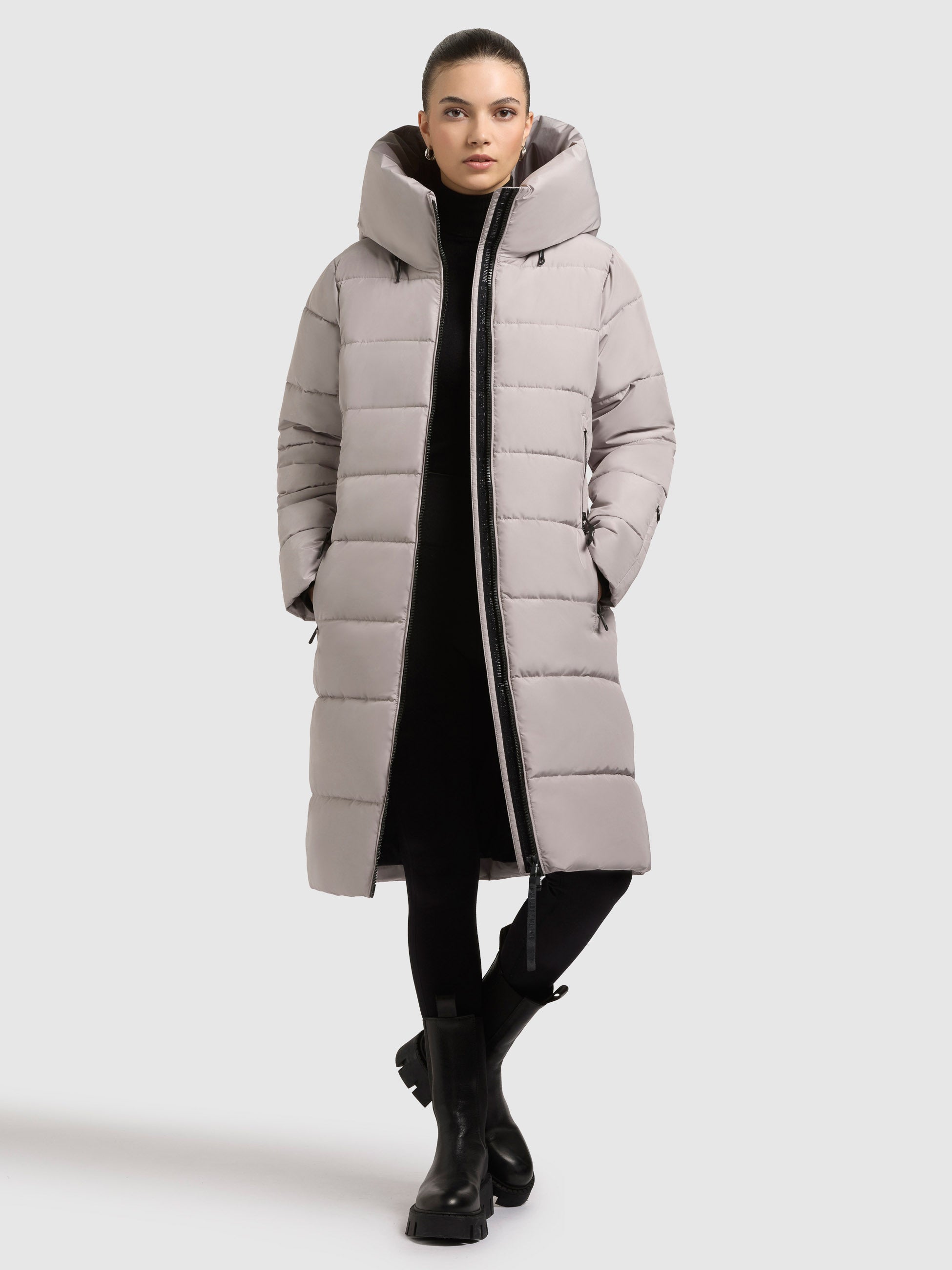 khujo-mantel-jilias6-matt-blizzard-grey-damen-winter-steppmantel-knielang image 6