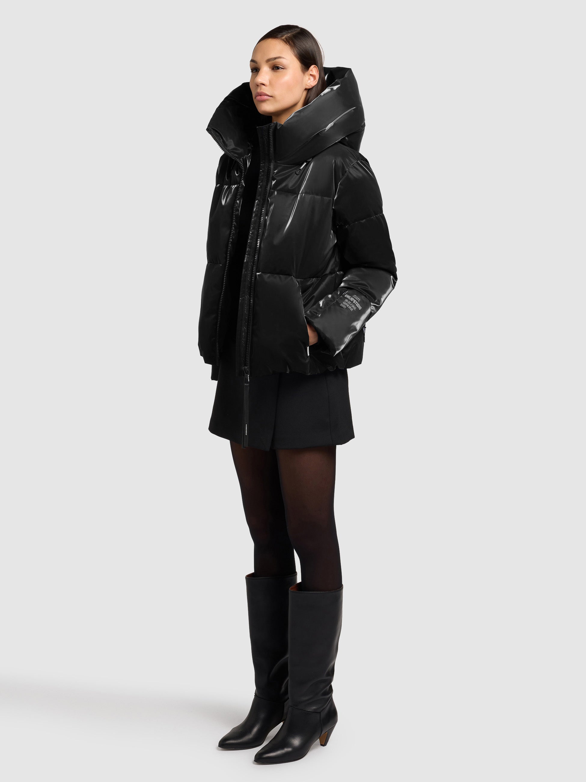 khujo-jacke-audrey-shiny-black-steppjacke-damen image 6