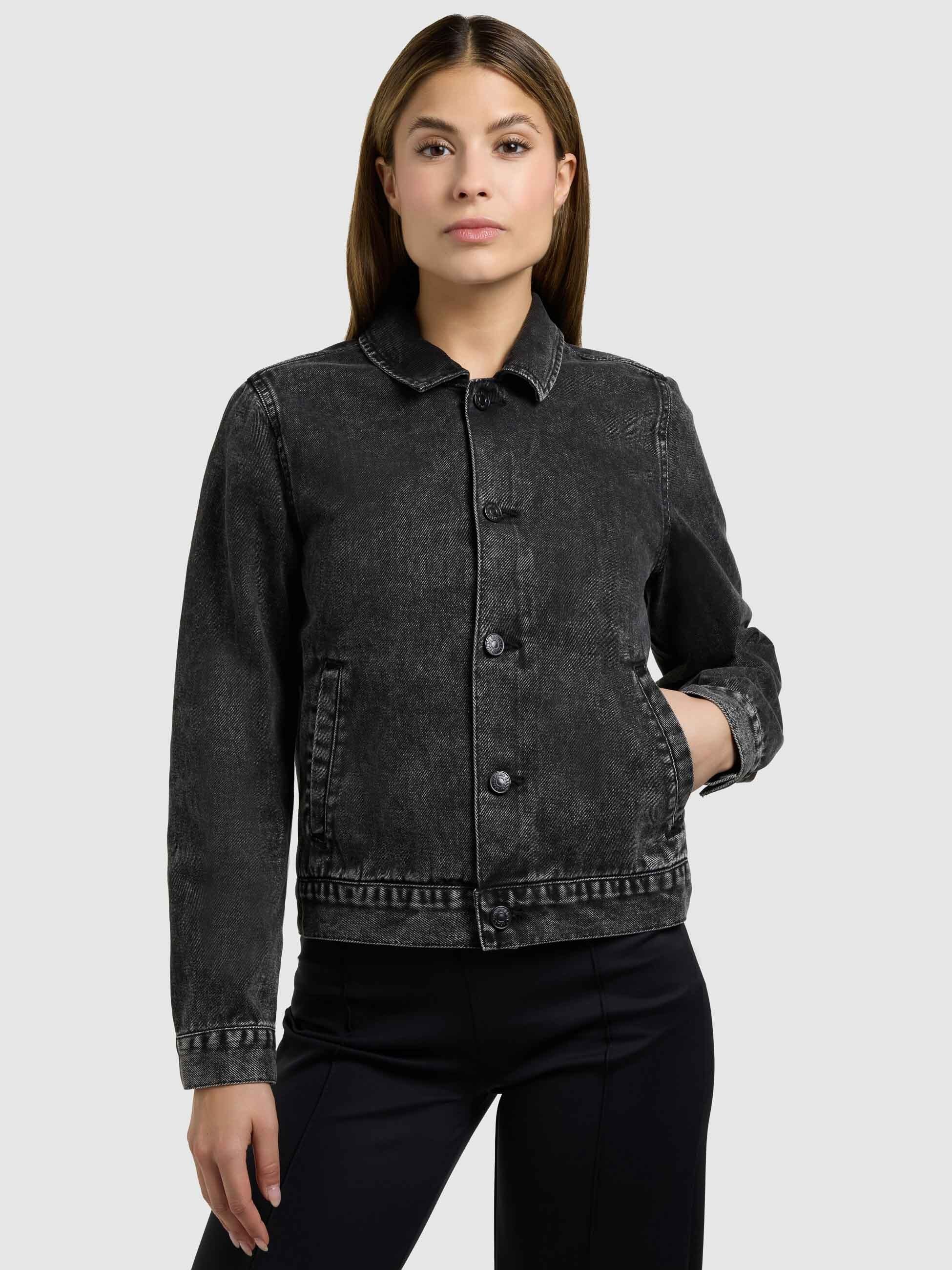khujo-renia-damen-jeansjacke-black-gerade-blouson-aus-baumwoll-denim image 7