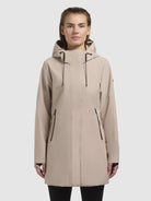 khujo-jacke-izaf3-beige-wasserabweisende-regenjacke-mit-kapuze image 4