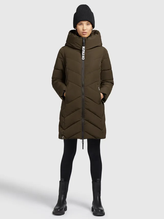khujo-mantel-darka-khaki-steppmantel-im-regular-fit-mit-kapuze-und-fleece-tasche image 1
