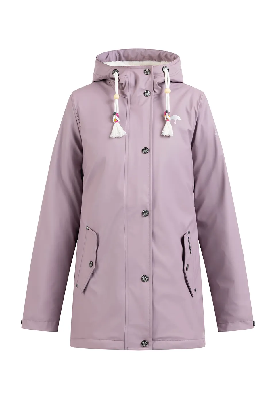 schmuddelwedda-damen-regenjacke-mit-webpelzfutter image 1