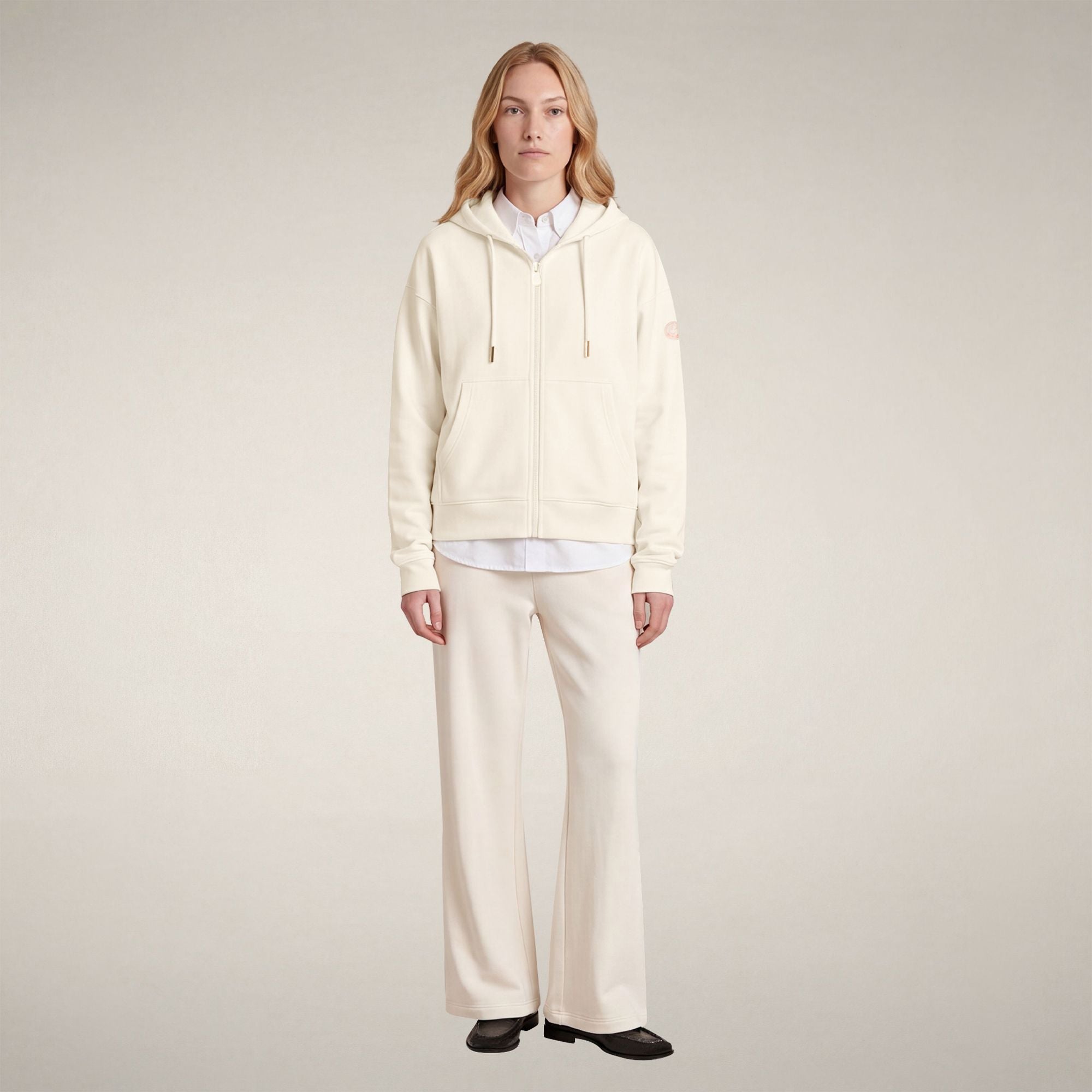 save-the-duck-kiku-damen-hoodie-mit-zip-sweatjacke-wei-wolke image 1