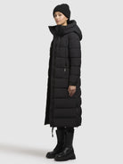 khujo-deria3-damen-coat-black-slim-fit image 2