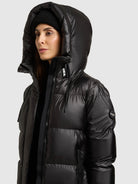 khujo-coulin-shiny-damen-steppmantel-schwarz-gl-nzend image 7