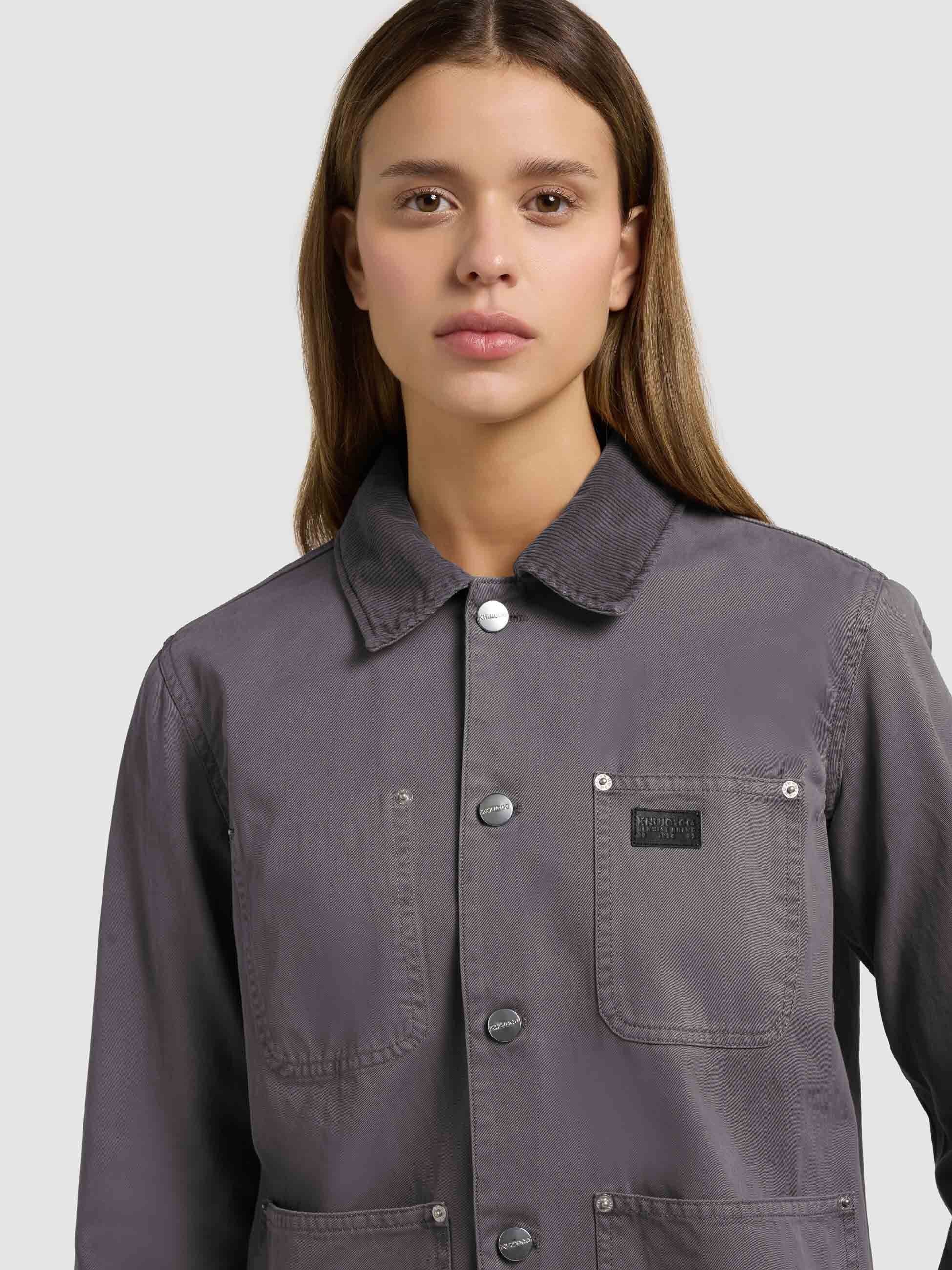 khujo-suzy-damen-jacke-fieldjacket-sea-grey image 7