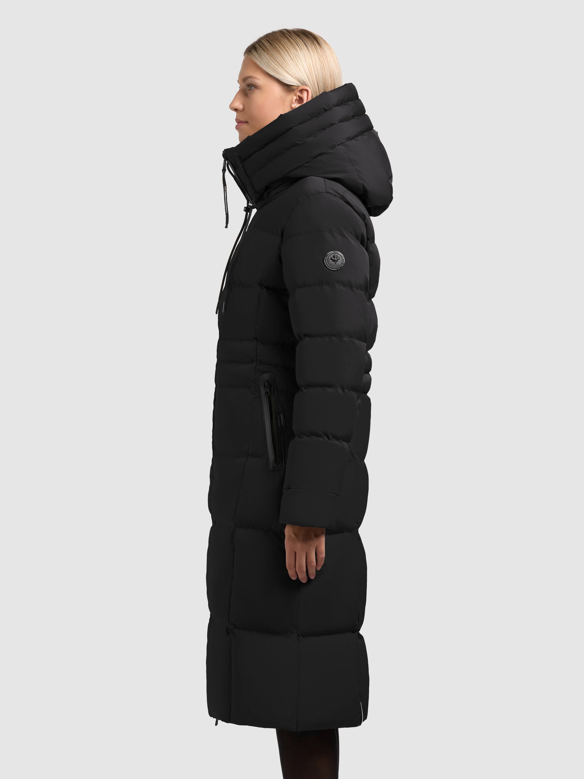 khujo-mantel-enakh-black-slim-fit-steppmantel-knielang-mit-kapuze-damen image 5