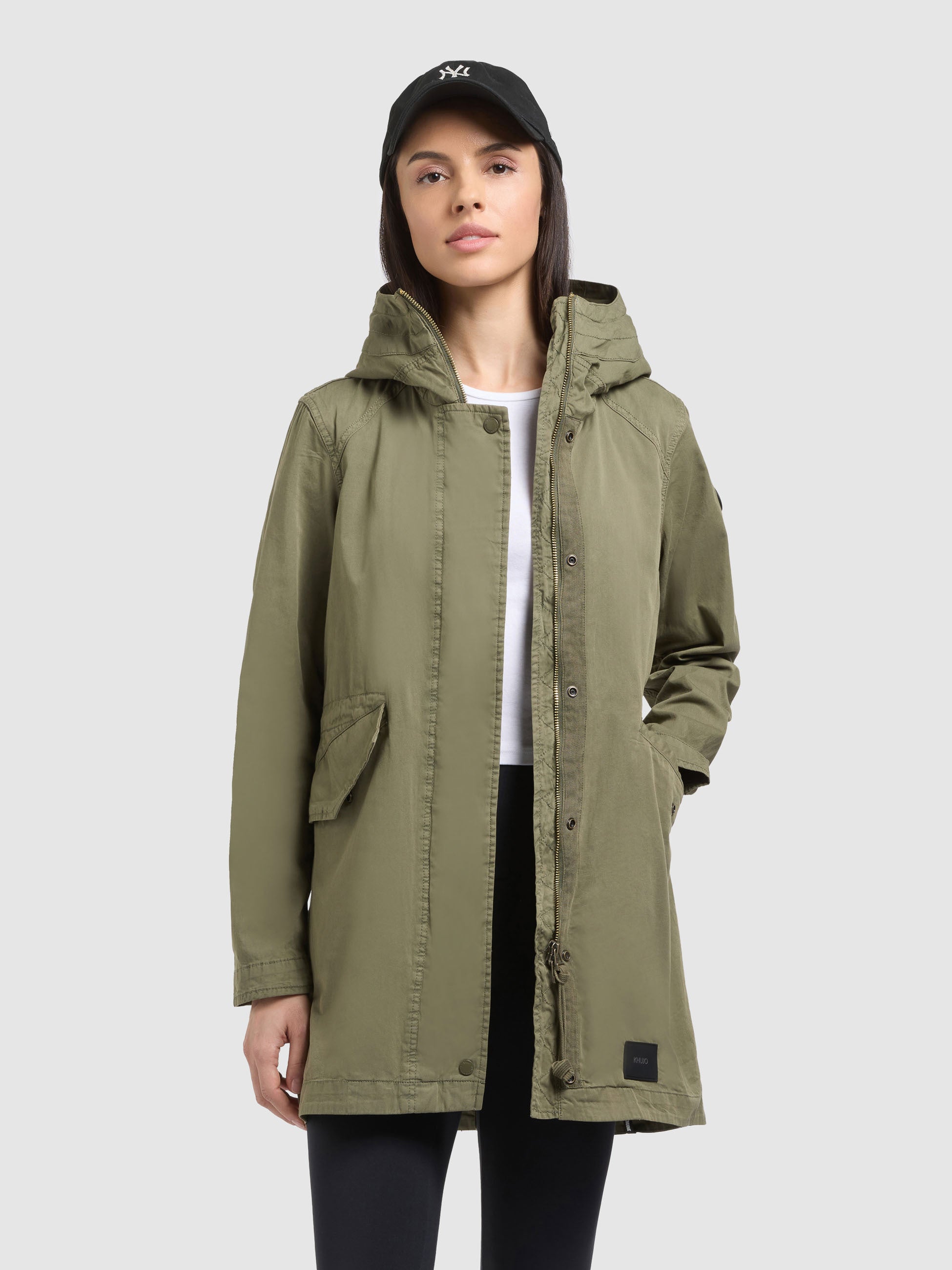 khujo-parka-nika-olive-damenmantel-baumwoll-twill-regular-fit image 4