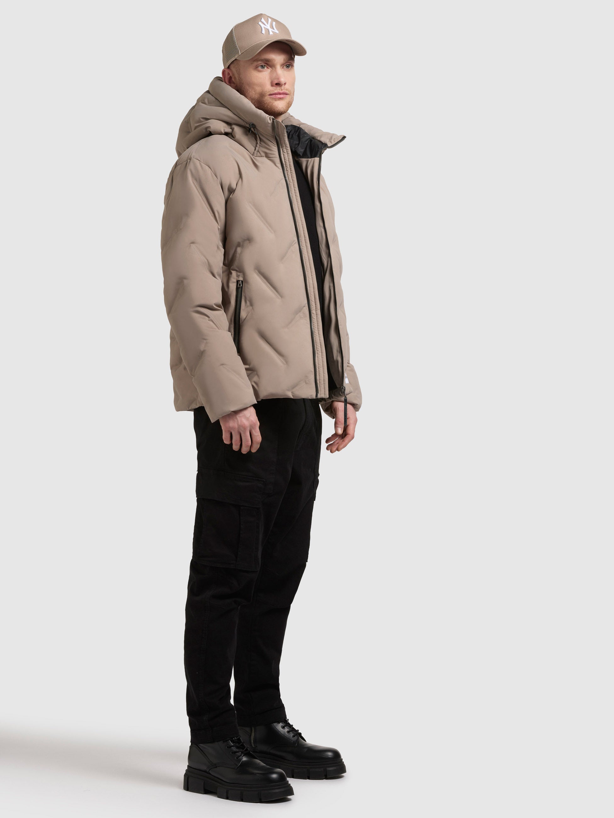 khujo-onert-steppjacke-greige-h-ftlang-mit-kapuze image 2