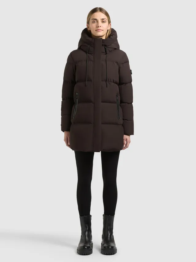 khujo-jacke-drown2-matt-steppjacke-chocolate-chip-damen-loose-fit image 1