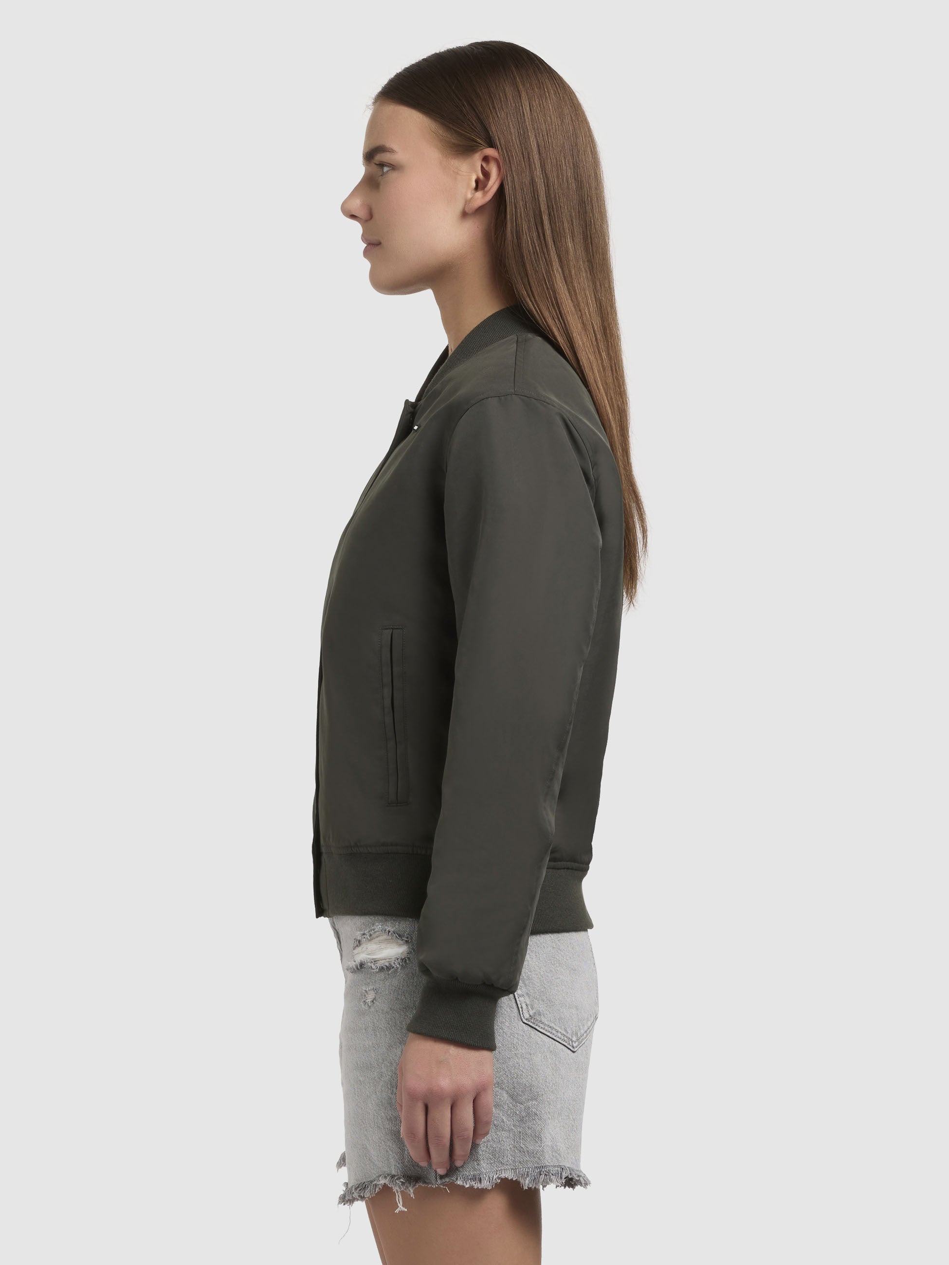 khujo-crystal-bomberjacke-dunkelgr-n-damen-blouson-im-college-look image 5