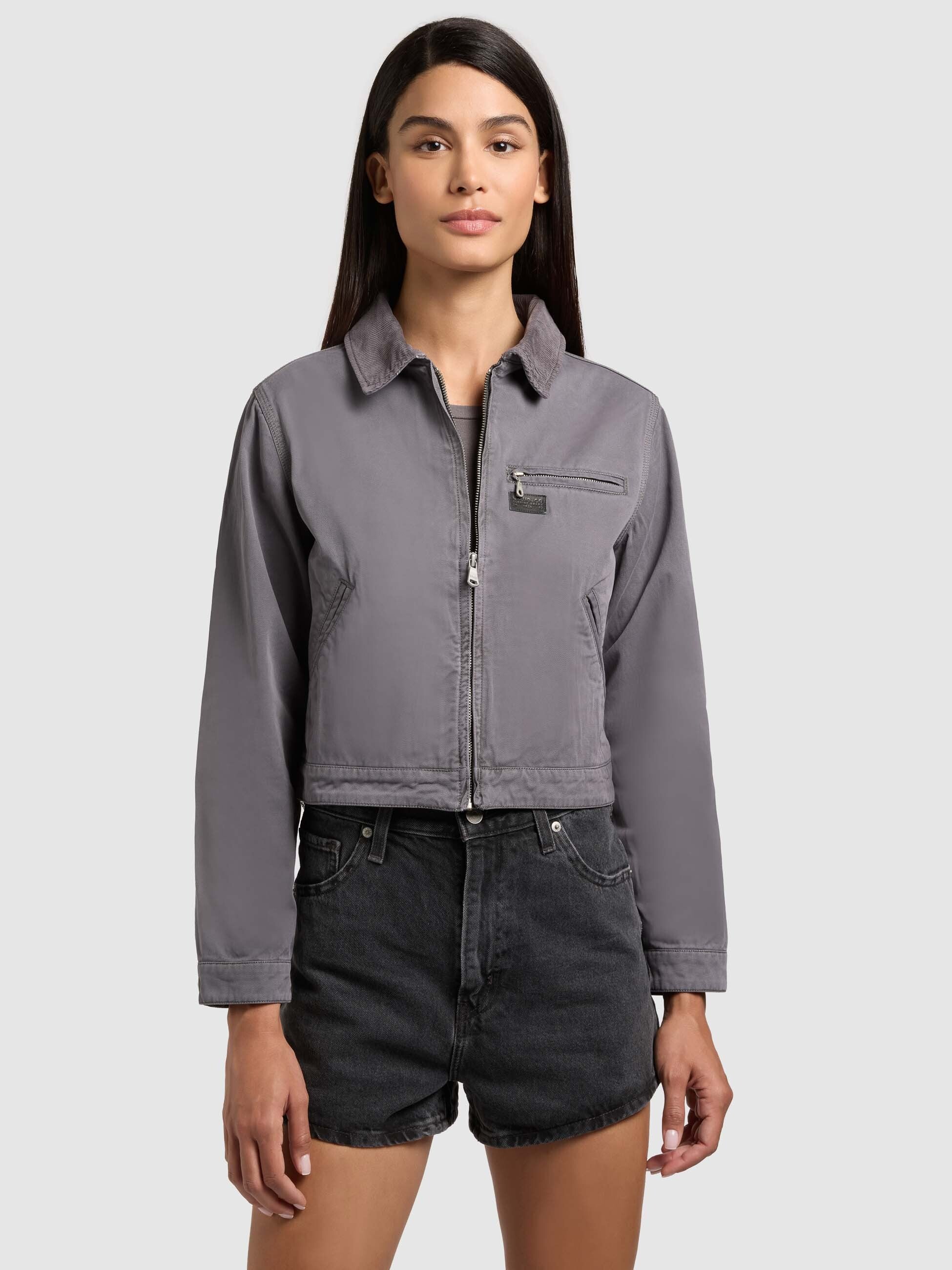 khujo-jacke-georgia-sea-grey-damen-blouson-sommerjacke-cropped image 7