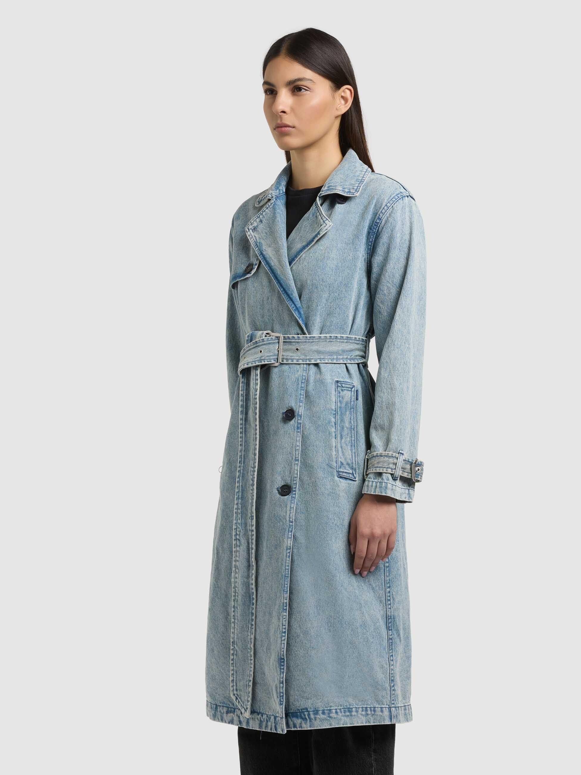 khujo-mantel-hera-light-blue-damen-jeans-trench-aus-baumwoll-denim image 5