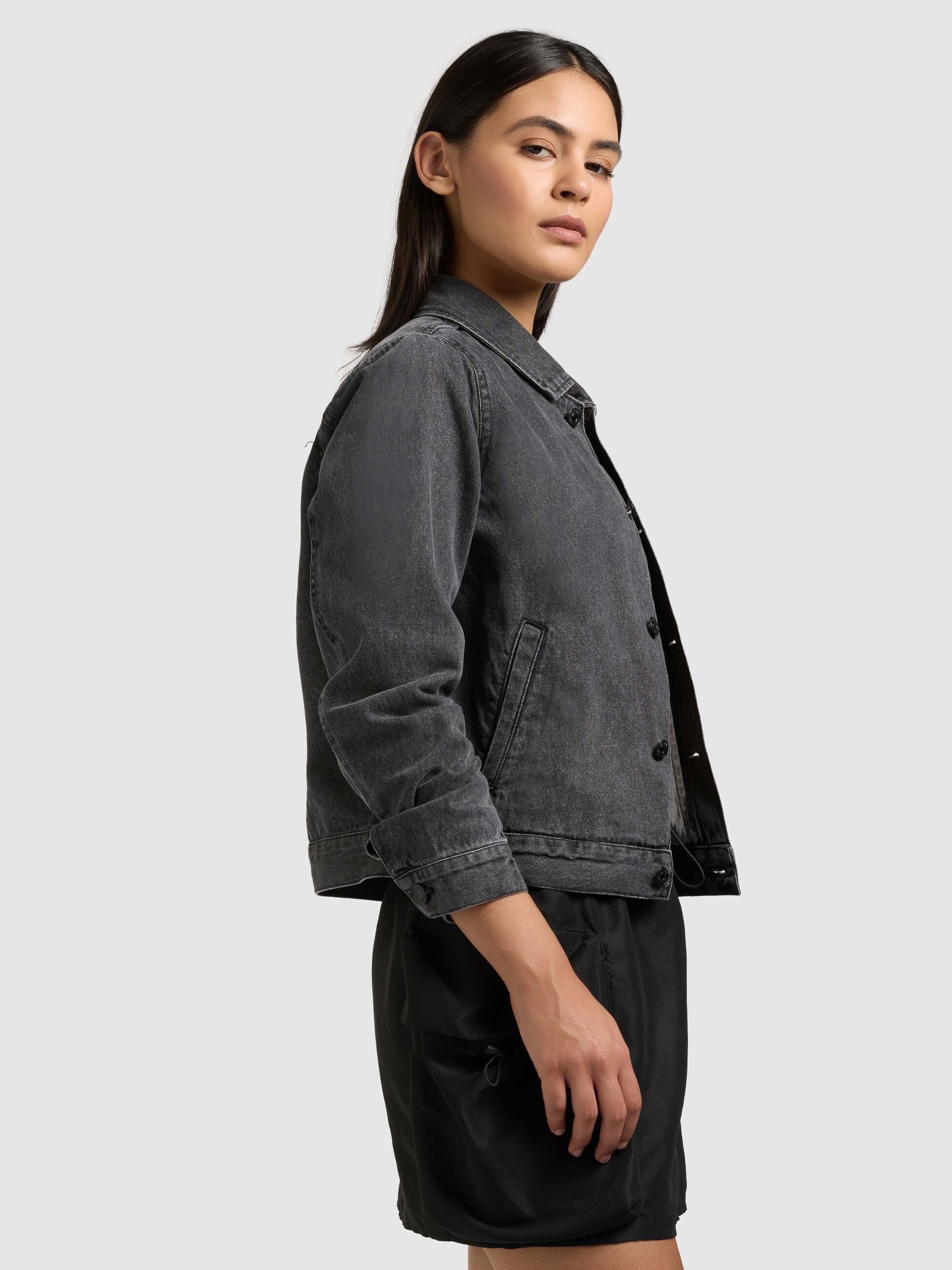 khujo-jacke-renia-jeansjacke-aus-baumwoll-denim-in-dark-grey image 7