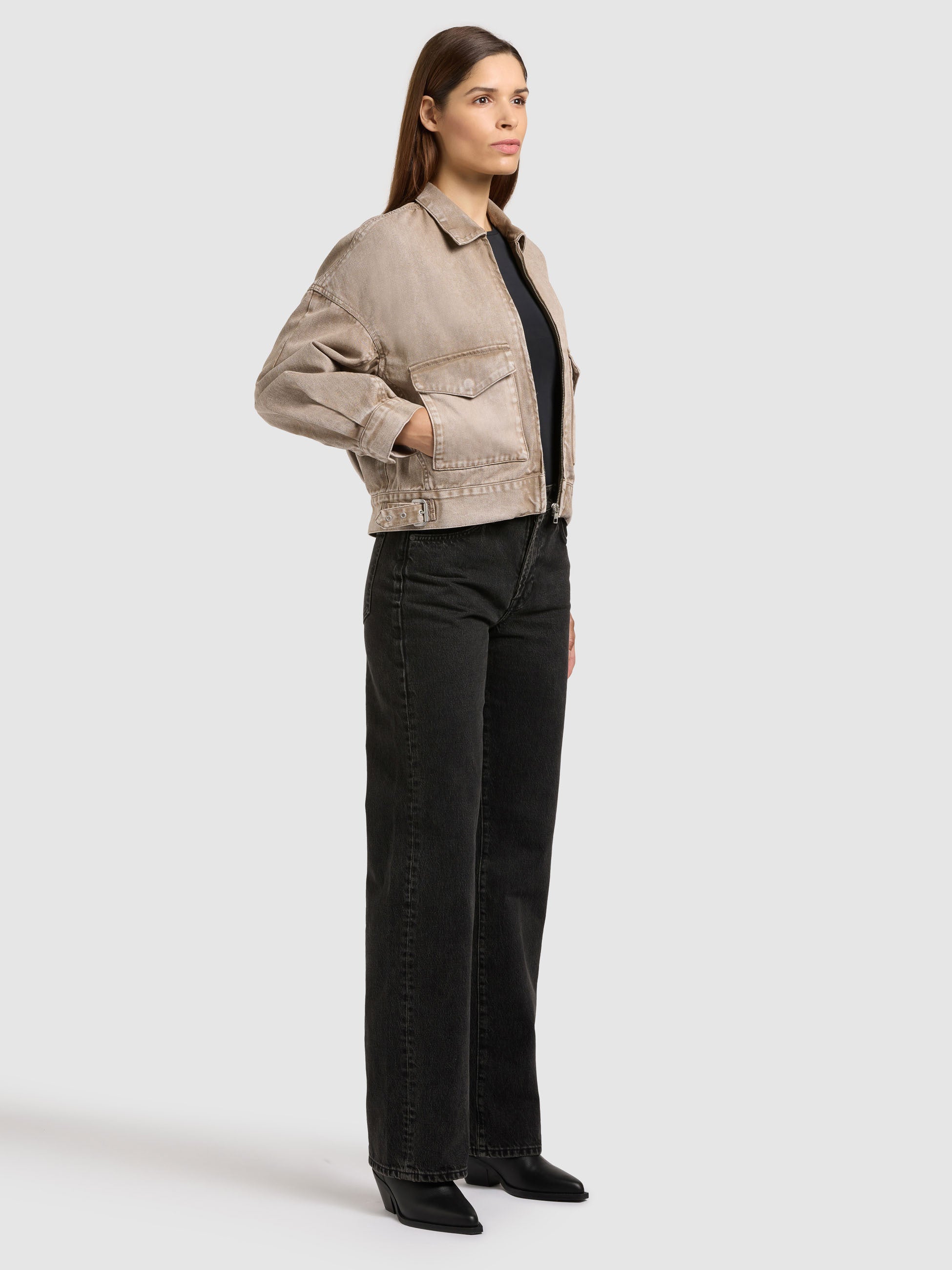 khujo-nelina-damen-jeansjacke-latte-brown image 7