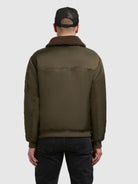 khujo-jacke-ground-forest-green-bomberjacke-mit-kunstfell image 3