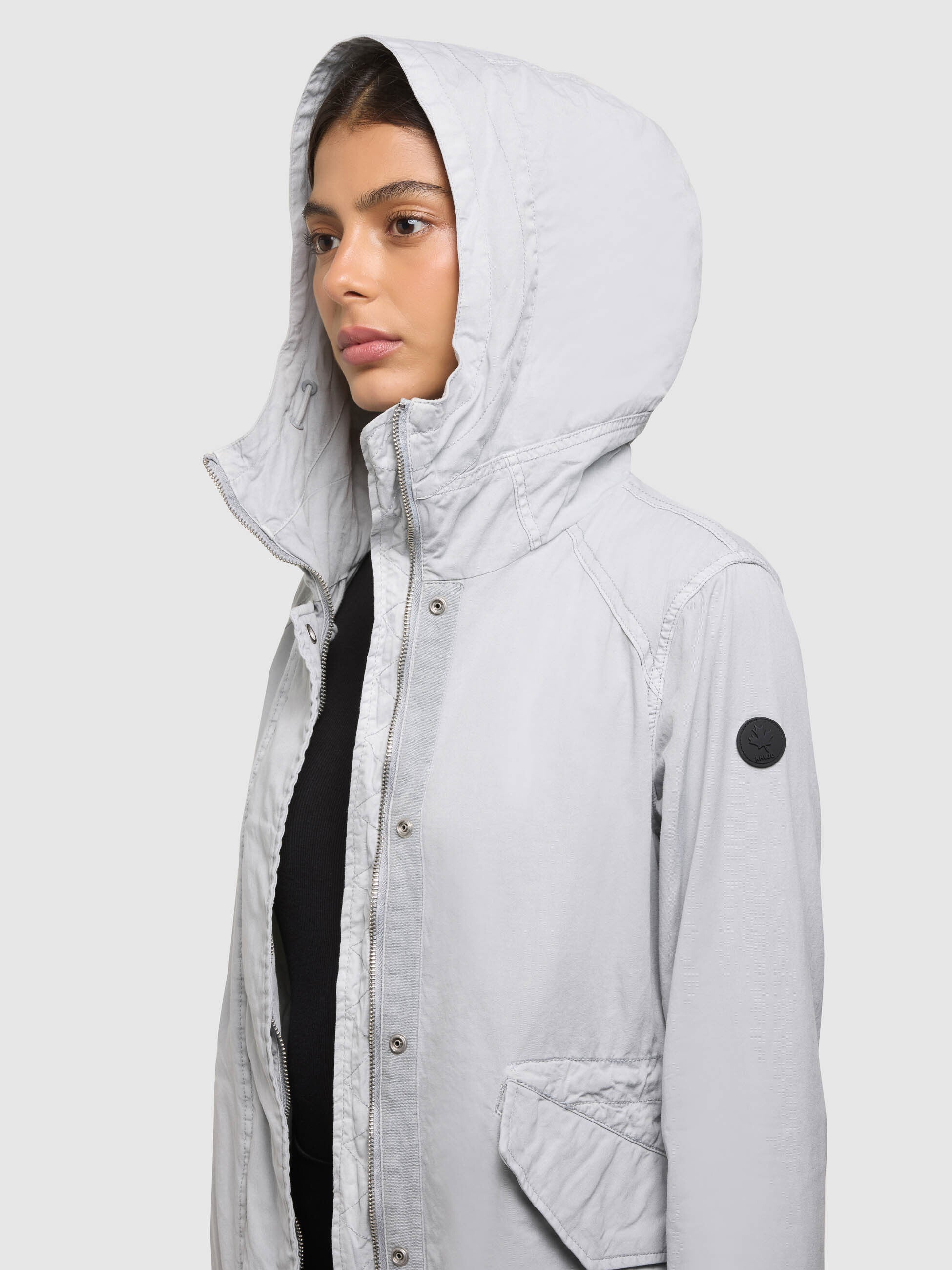khujo-parka-nika-light-grey-leichter-baumwoll-parka-damen image 7