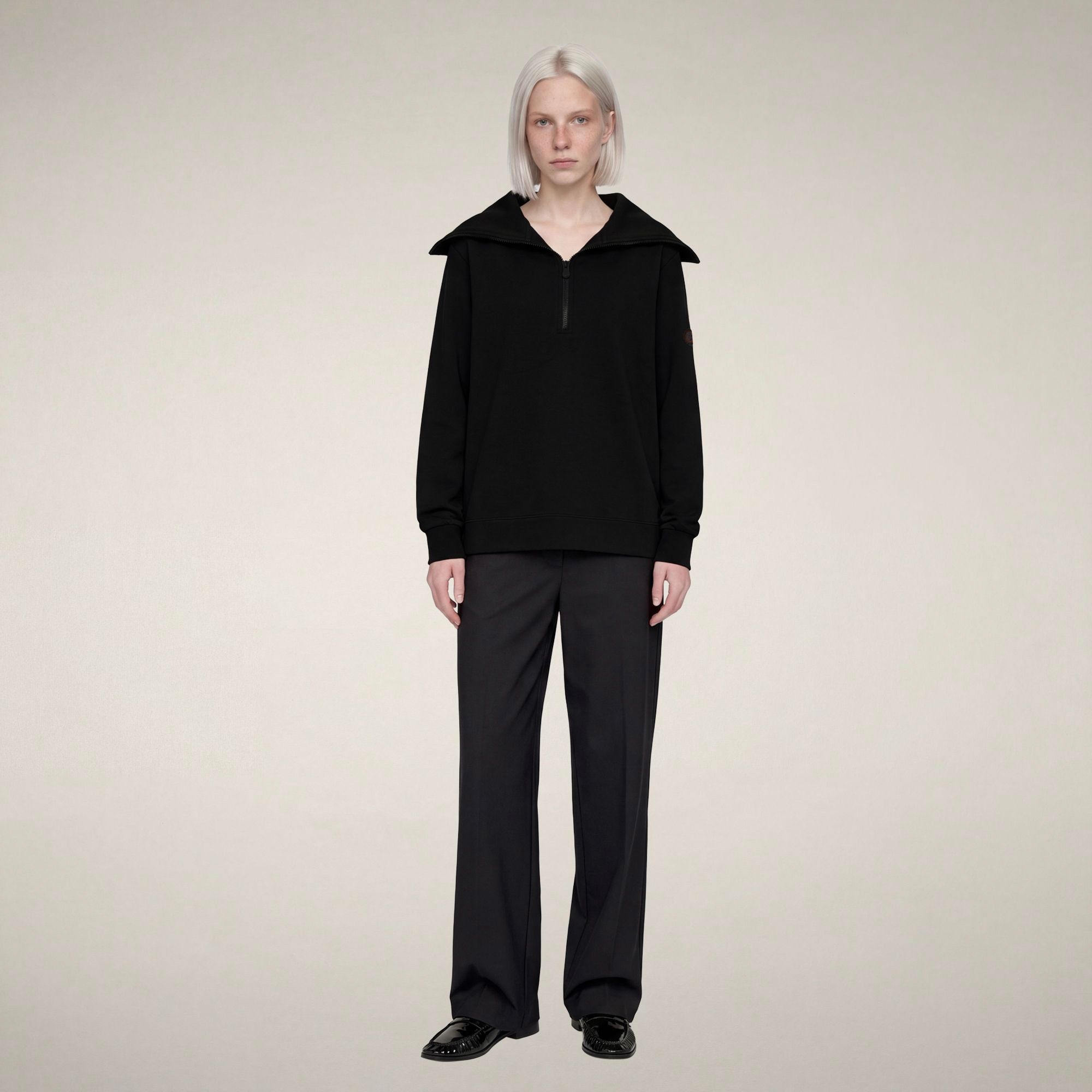save-the-duck-hinata-damen-top-half-zip-schwarz image 1