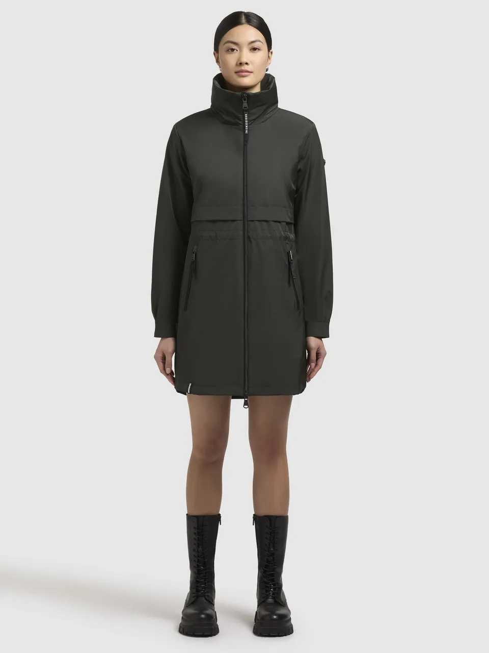 khujo-mantel-narin-dunkelgr-n-sommerparka-damen-regular-fit image 1