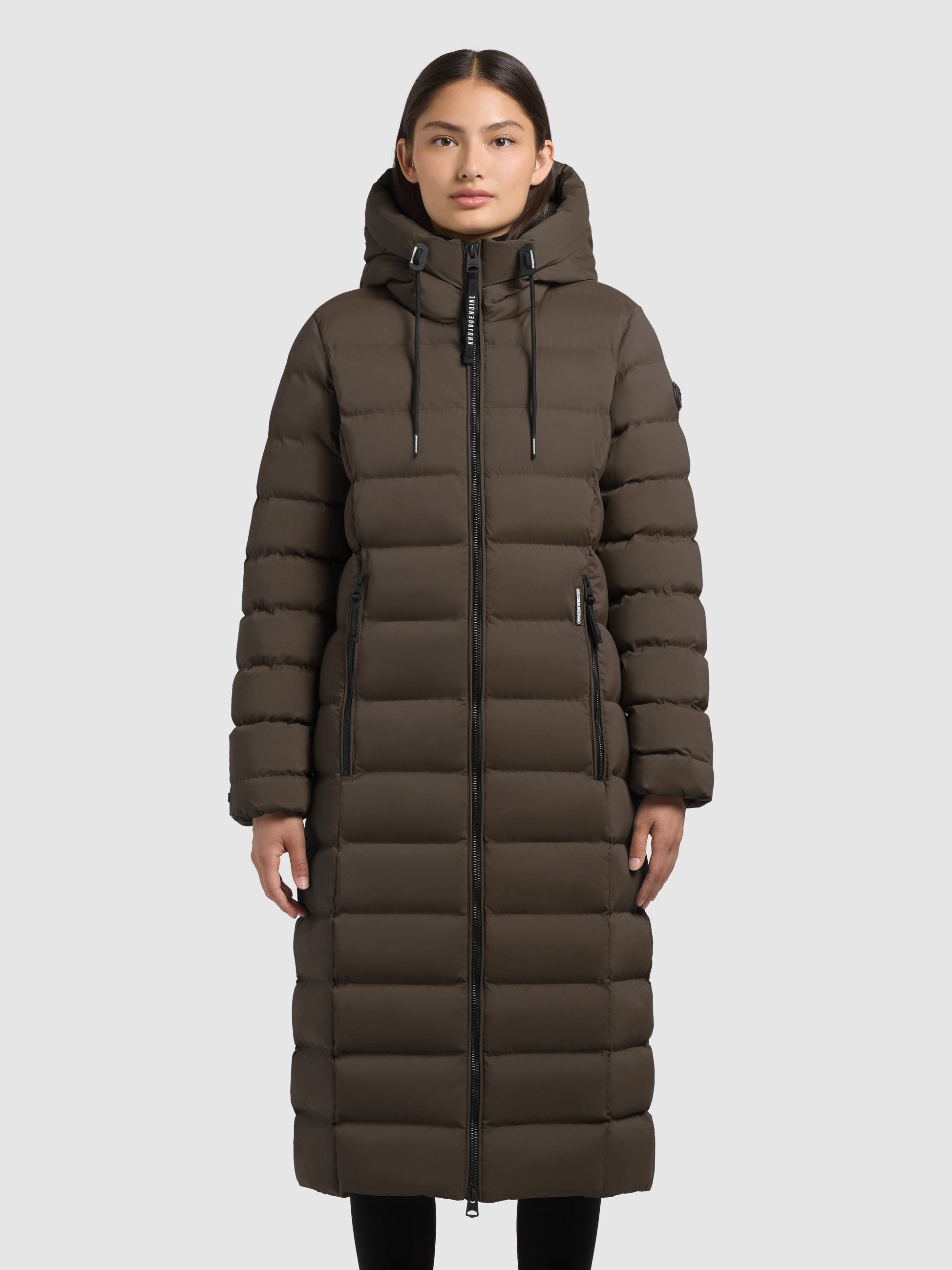 khujo-mantel-simmie2-dull-green-damen-steppmantel-knielang-slim-fit image 4