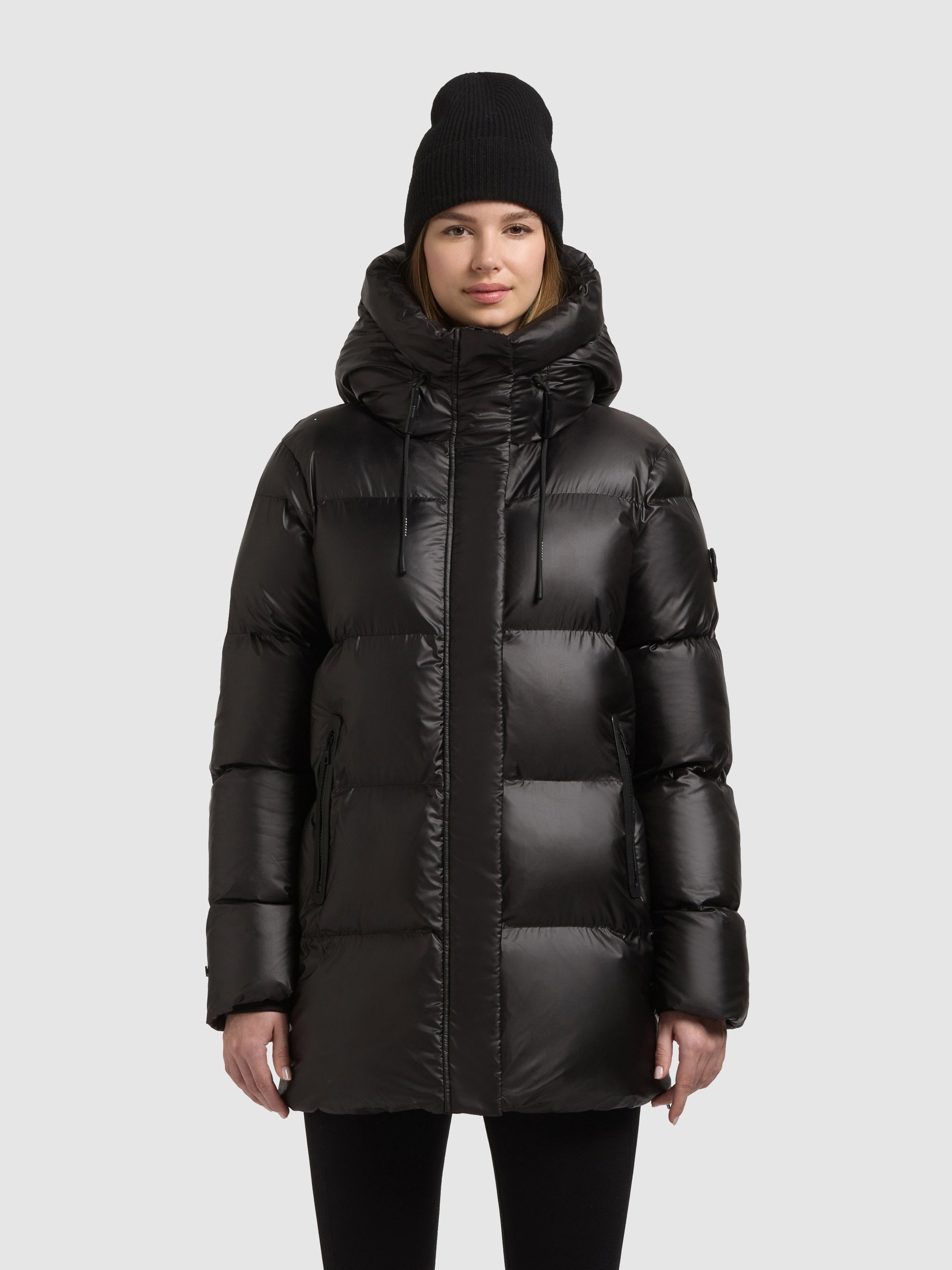 khujo-drown-steppjacke-damen-winterjacke-shiny-black image 4