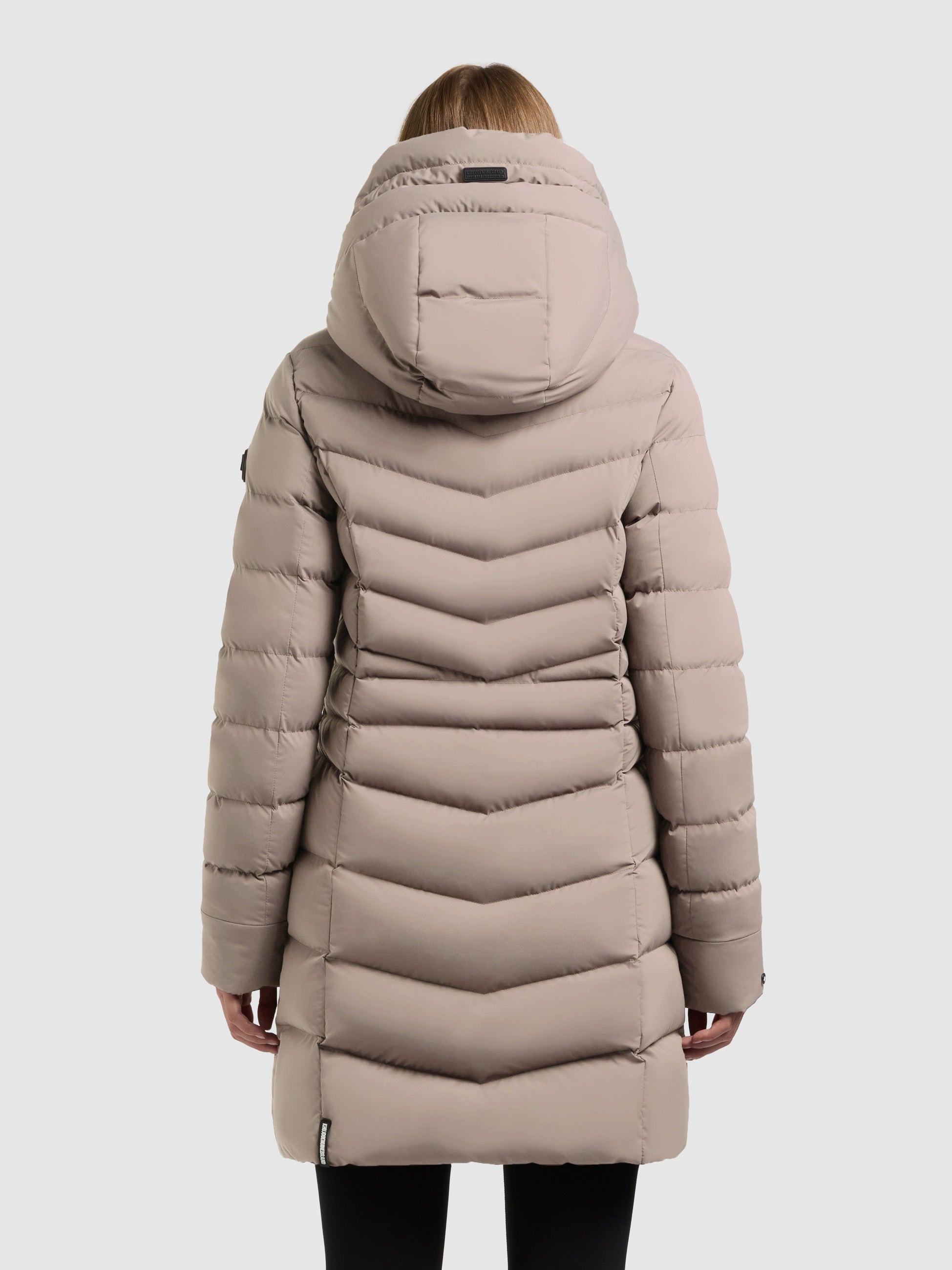 khujo-mantel-tuhani5-greige-damen-kurzmantel-slim-fit image 3