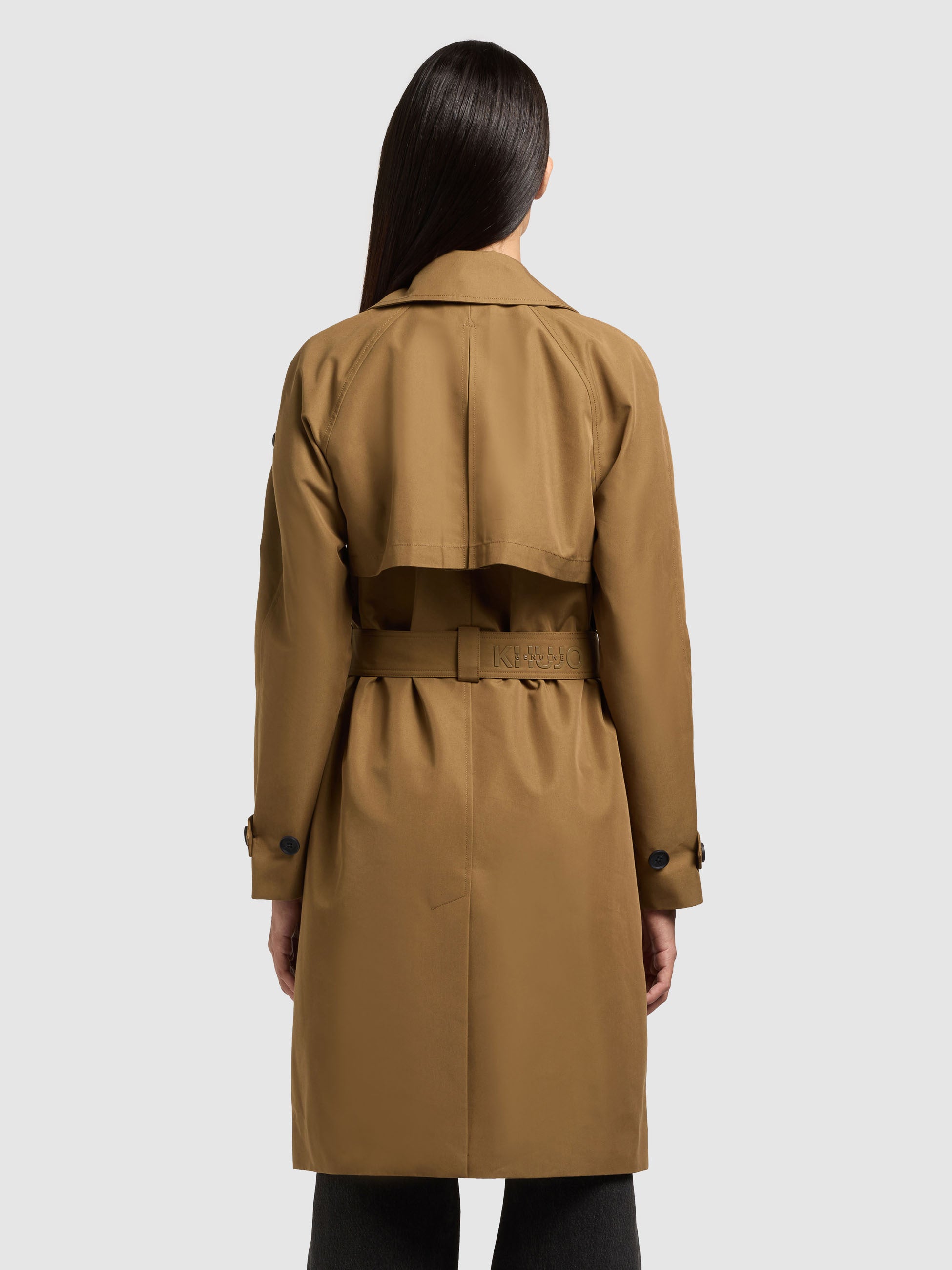khujo-mantel-rula2-canary-green-trenchcoat-baumwollmix image 3