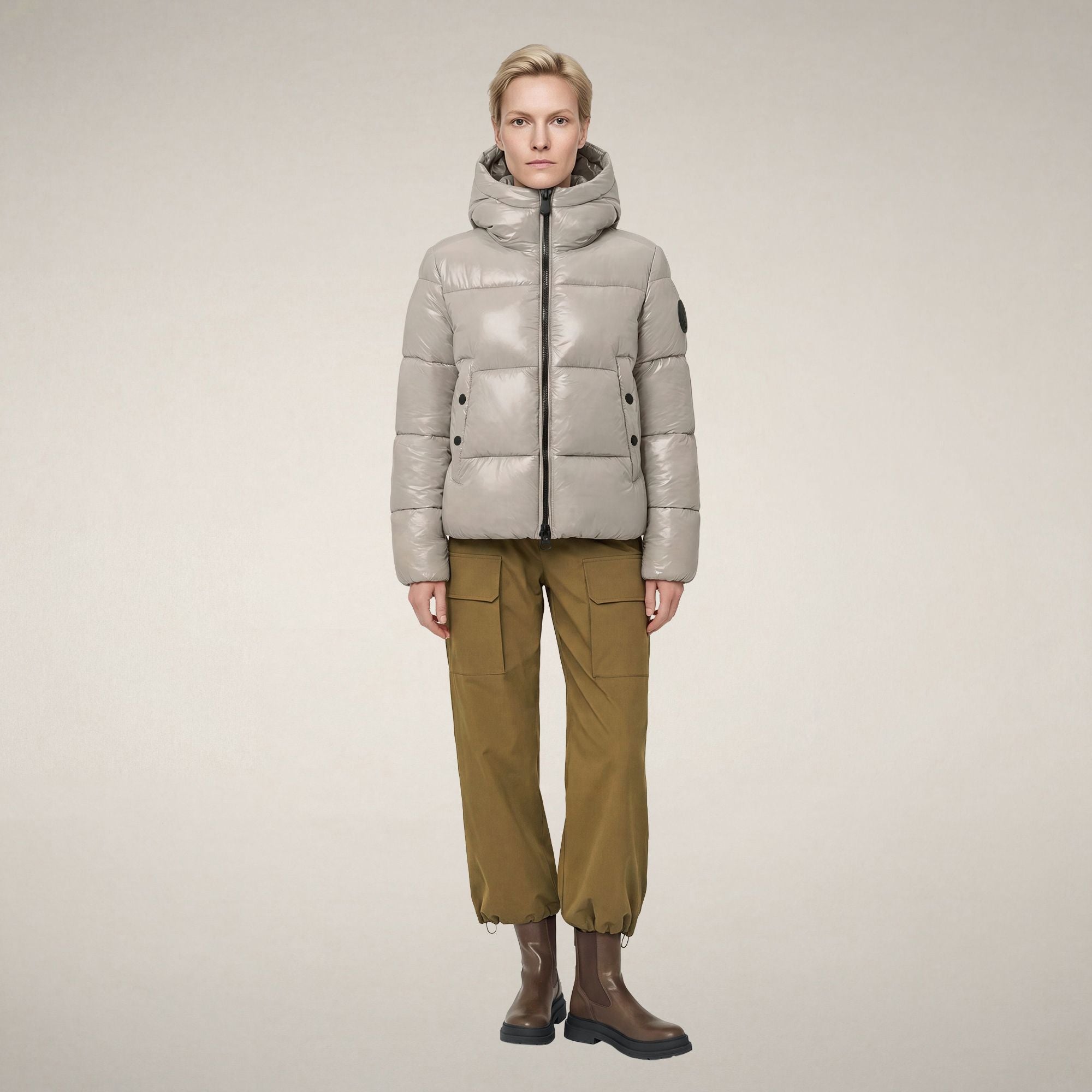 save-the-duck-biddy-damen-steppjacke-beige-rainy-gl-nzend image 1