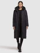 khujo-coat-sonje6-black-damen-steppmantel-wadenlang image 6